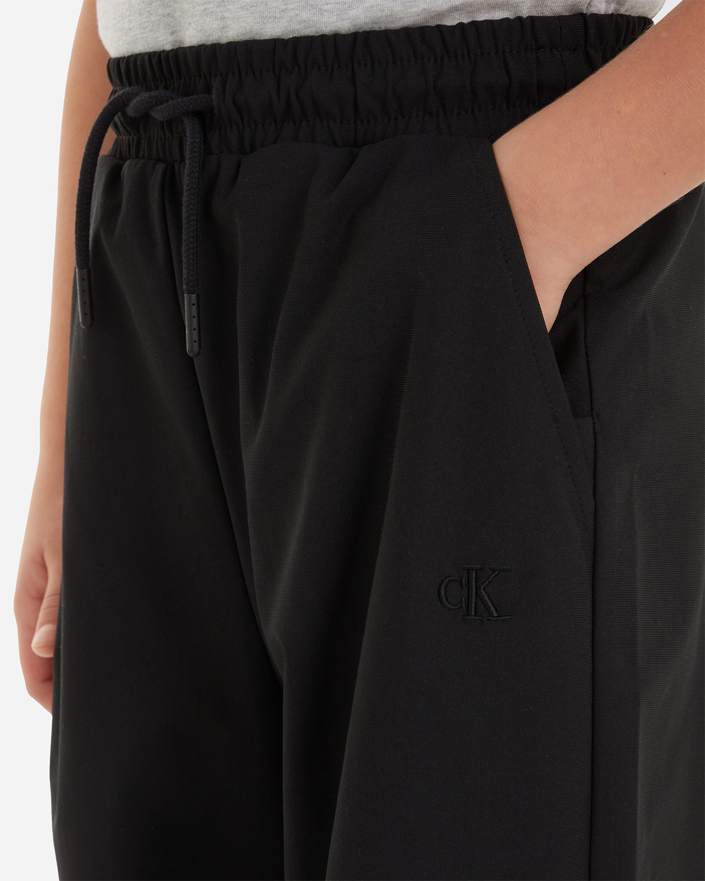 Pantalone CALVIN KLEIN JEANS DRY KNIT PARACHUTE JR - Nero - 4 | Cisalfa Sport