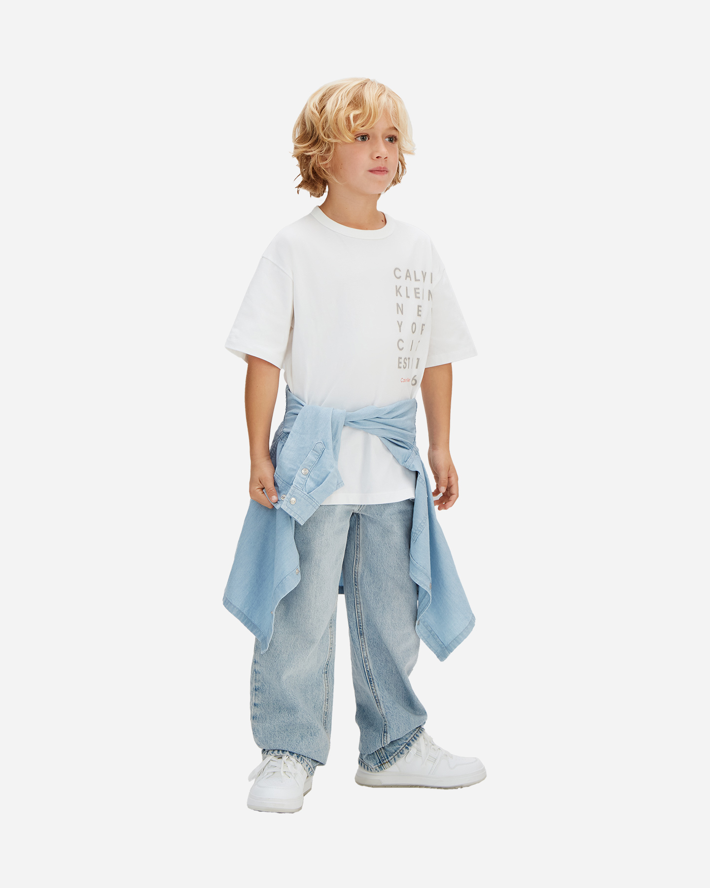 T-shirt CALVIN KLEIN JEANS BASIC JR - Bianco - 2 | Cisalfa Sport