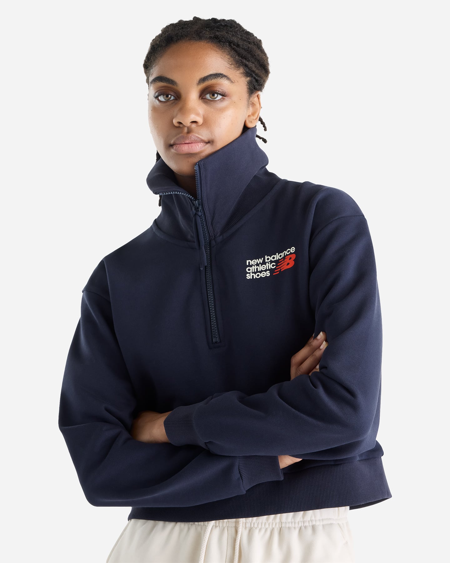 Felpa NEW BALANCE ATHLETIC SMALL LOGO W - Blu - 3 | Cisalfa Sport