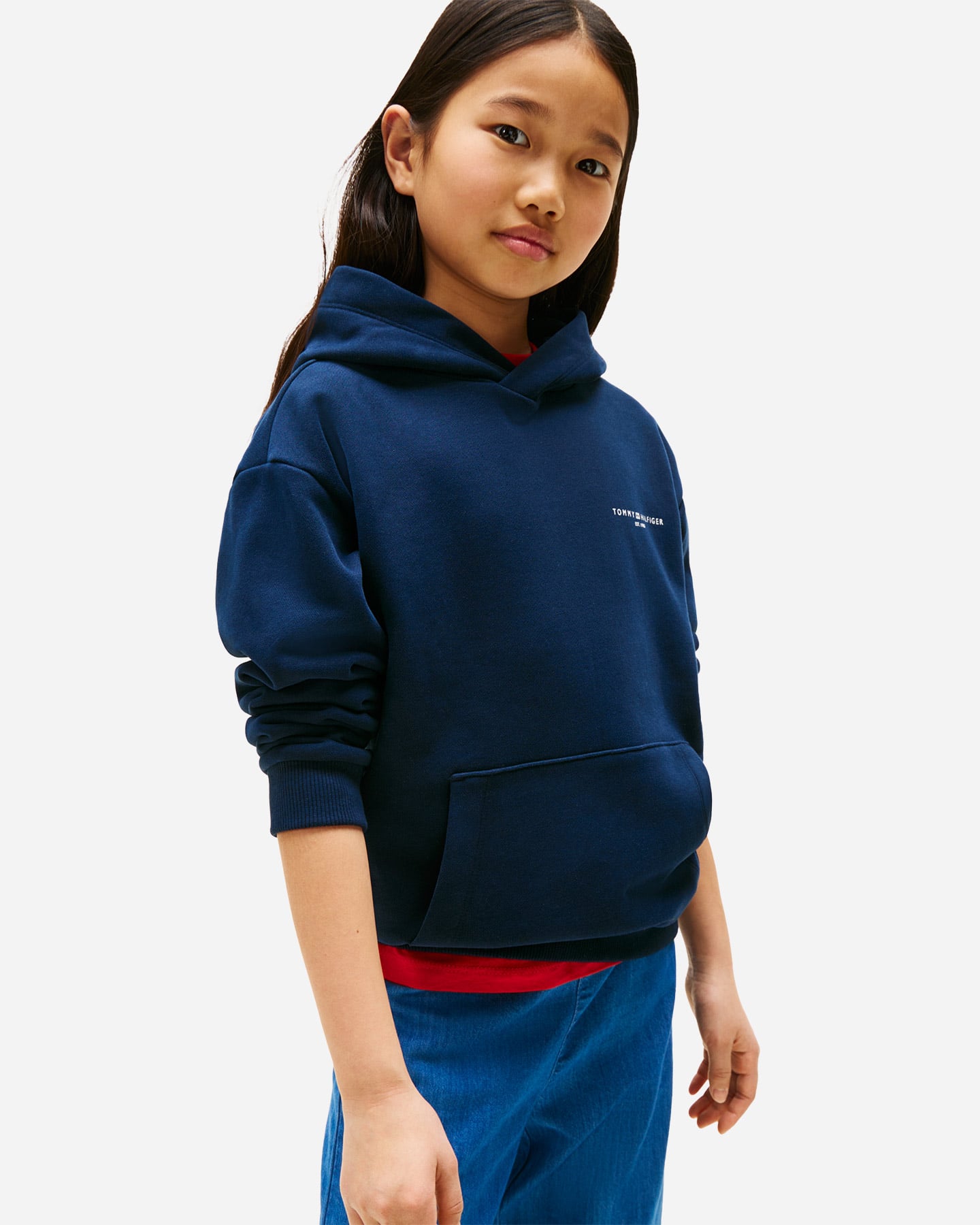 Felpa TOMMY HILFIGER SMALL LOGO JR - Blu Navy - 1 | Cisalfa Sport