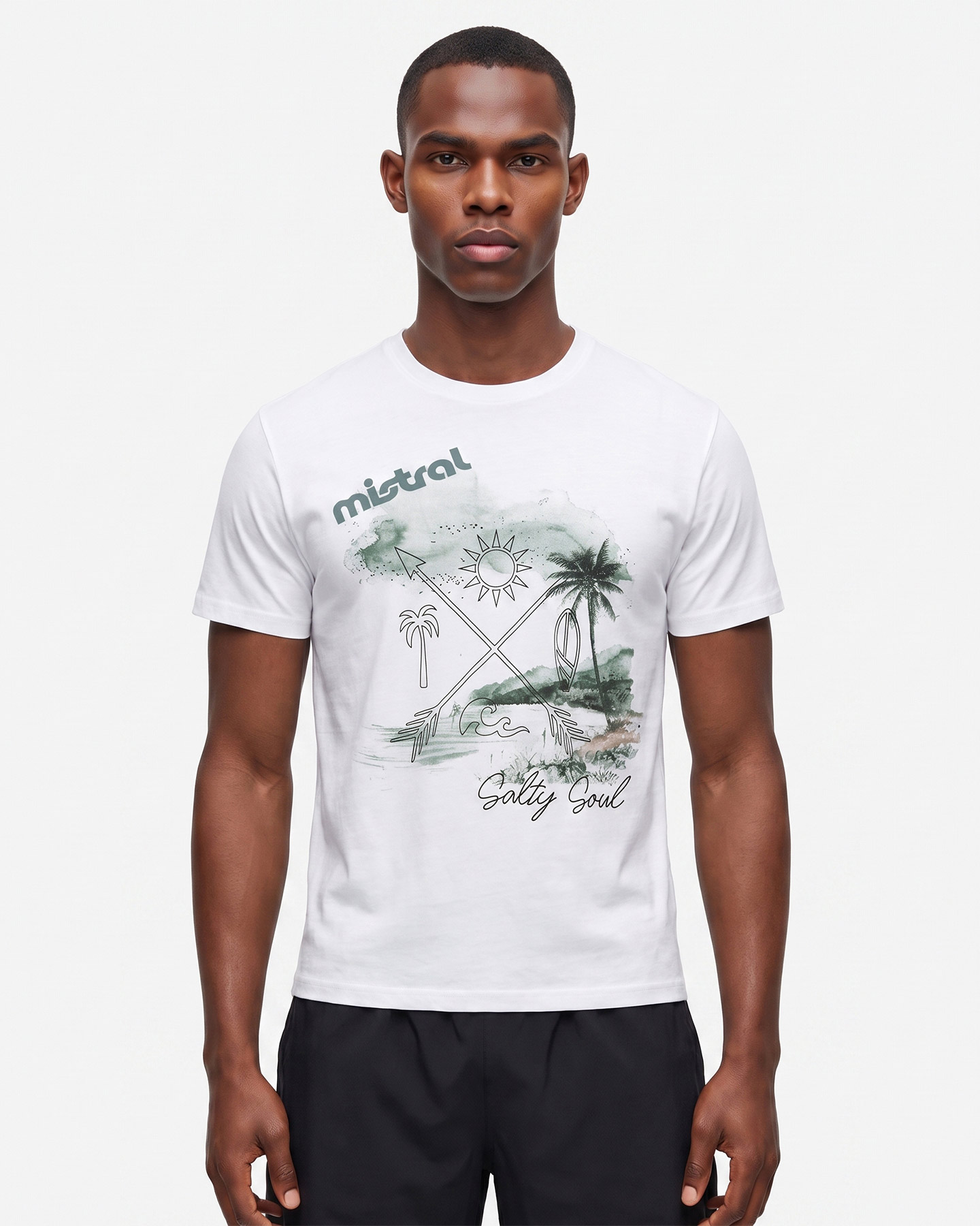 T-shirt MISTRAL ICONIC WAVE M - Bianco - 2 | Cisalfa Sport