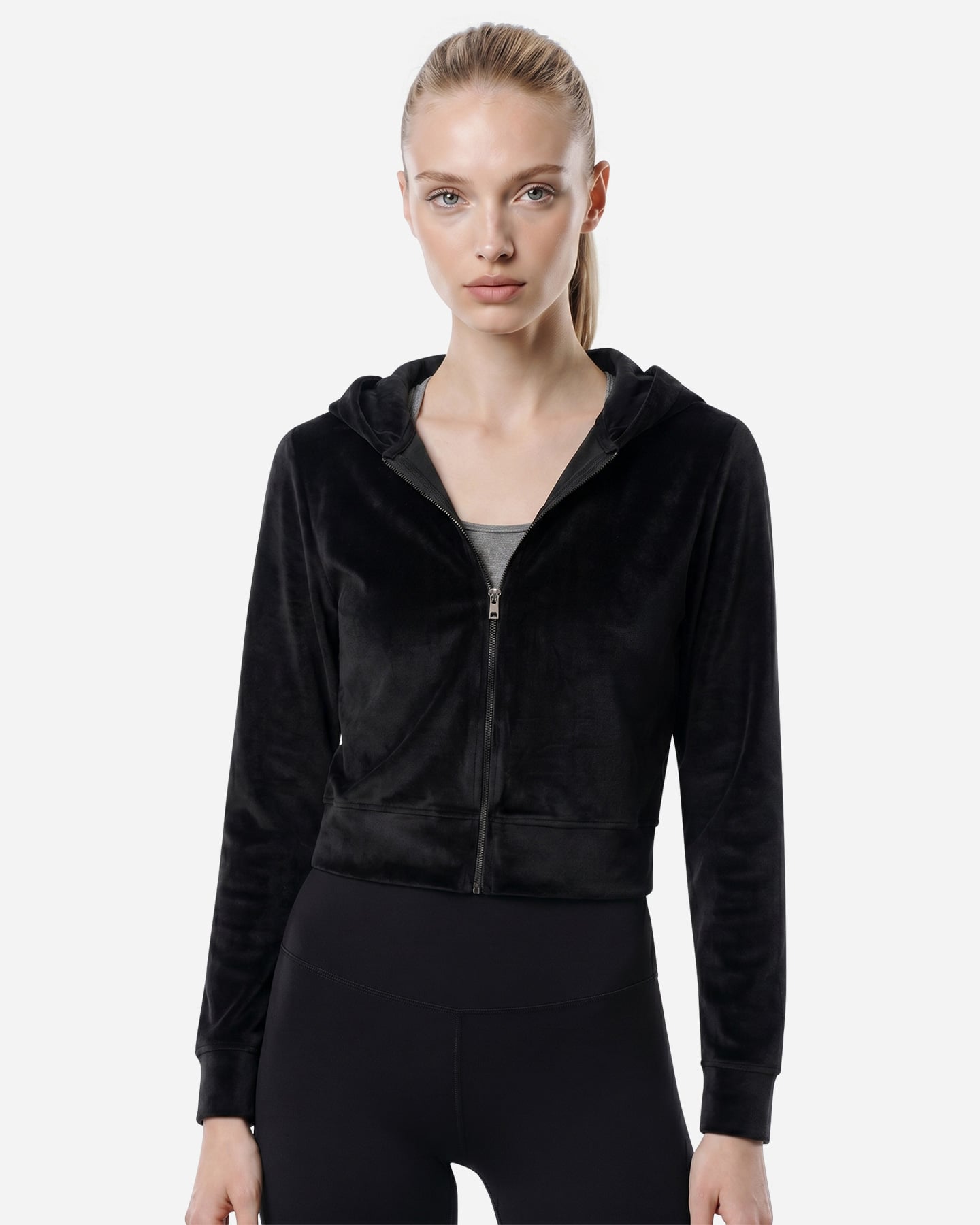 Felpa MIA M CHENILLE CROP W - Nero - 2 | Cisalfa Sport