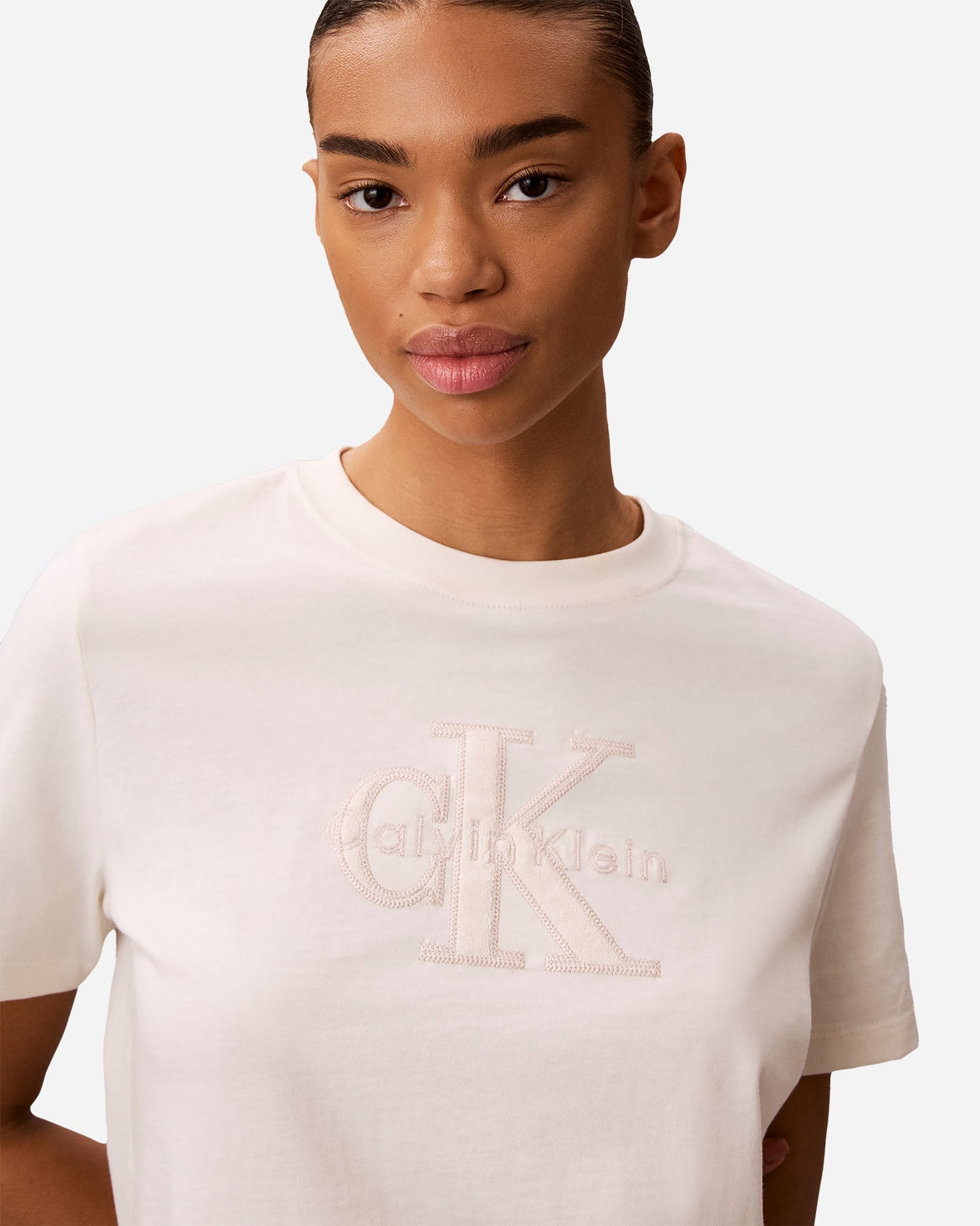 T-shirt CALVIN KLEIN JEANS MONOLOGO W - Bianco - 4 | Cisalfa Sport