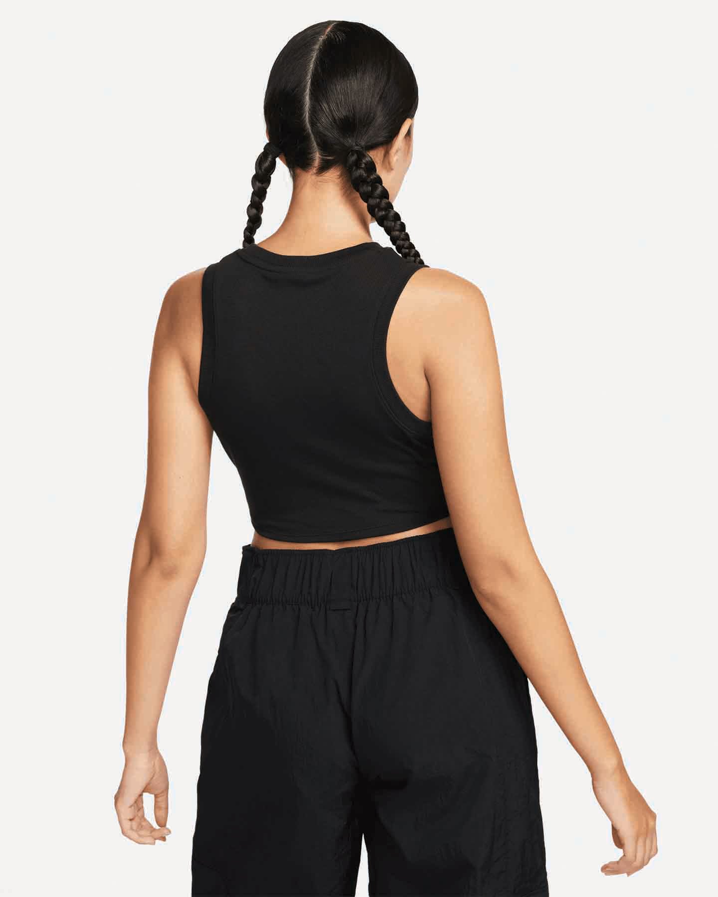 Canotta NIKE COST CROP SMALL LOGO ESSENTIALS W - Nero - 1 | Cisalfa Sport