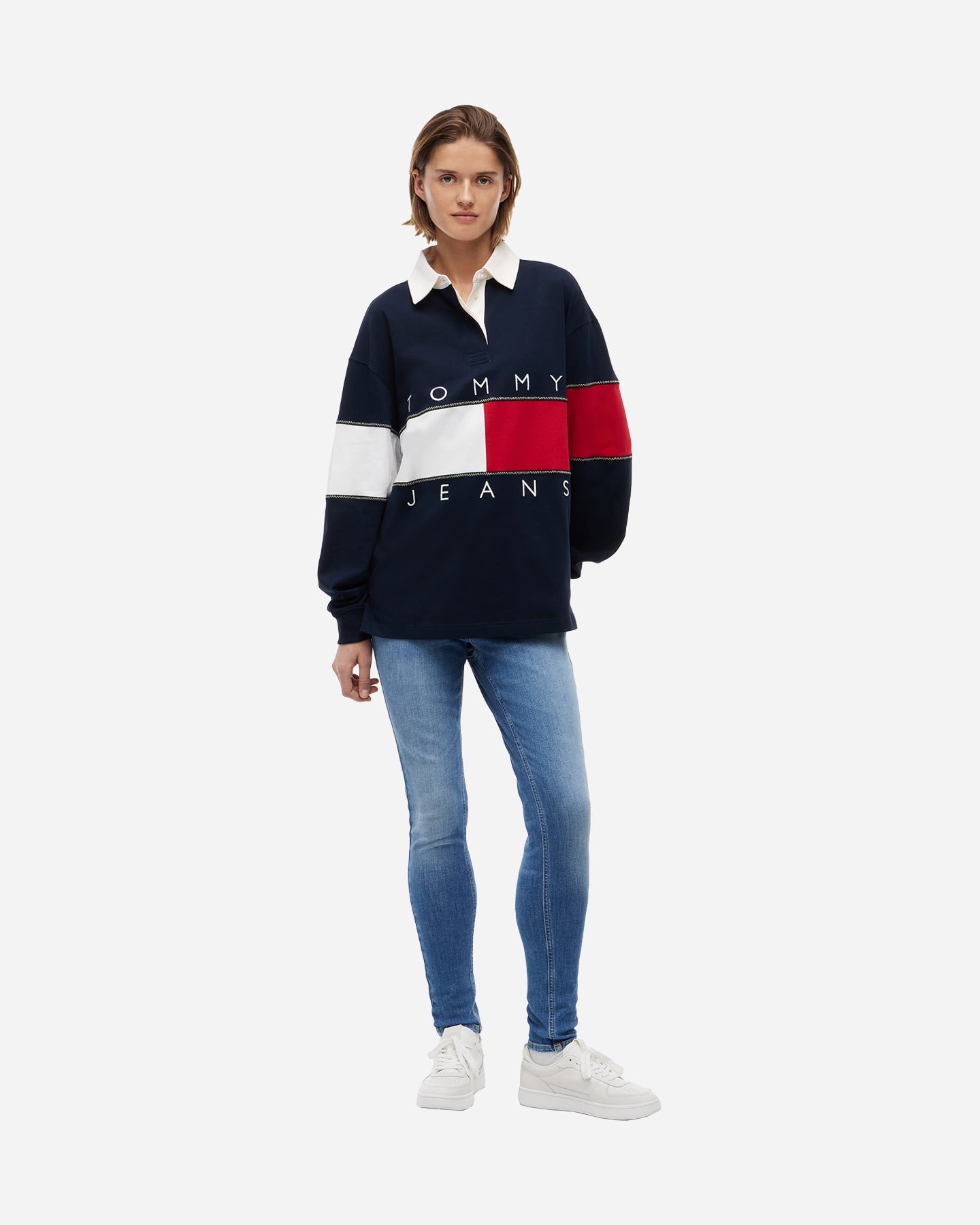 Polo TOMMY HILFIGER BIG FLAG RUGBY W - Blu - 2 | Cisalfa Sport