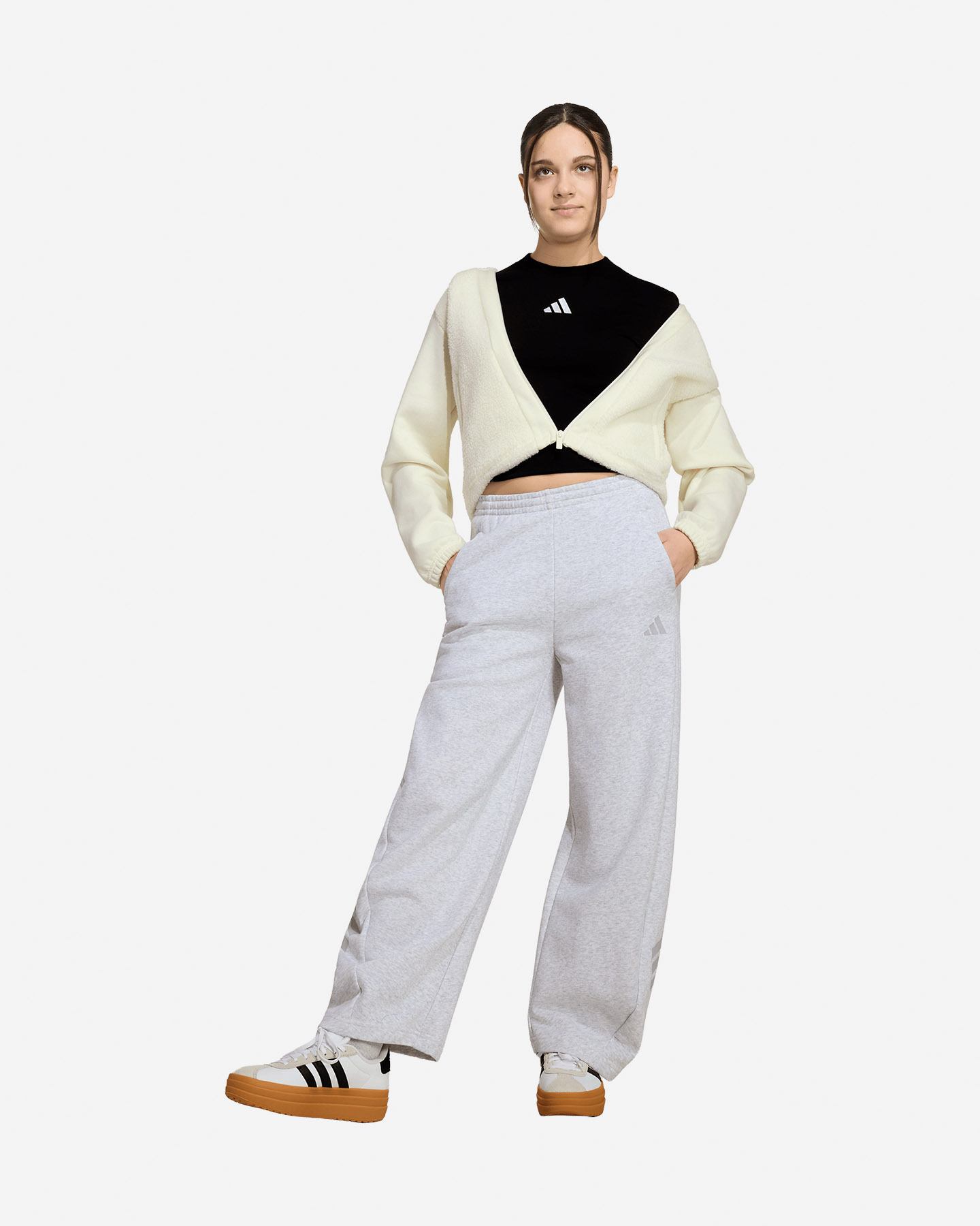 Pantalone ADIDAS FUTURE ICONS 3STRIPES JR - Grigio - 2 | Cisalfa Sport