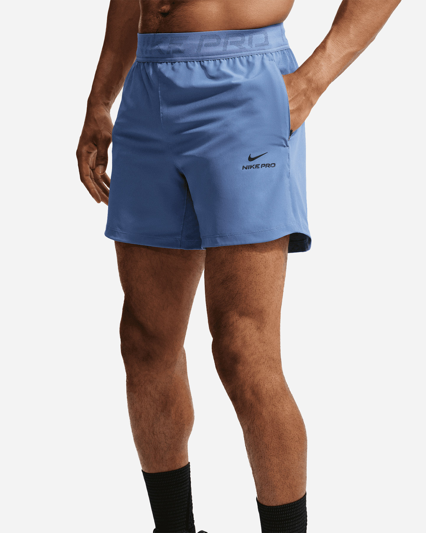 Short training NIKE DRI FIT PRO M - Blu - 3 | Cisalfa Sport