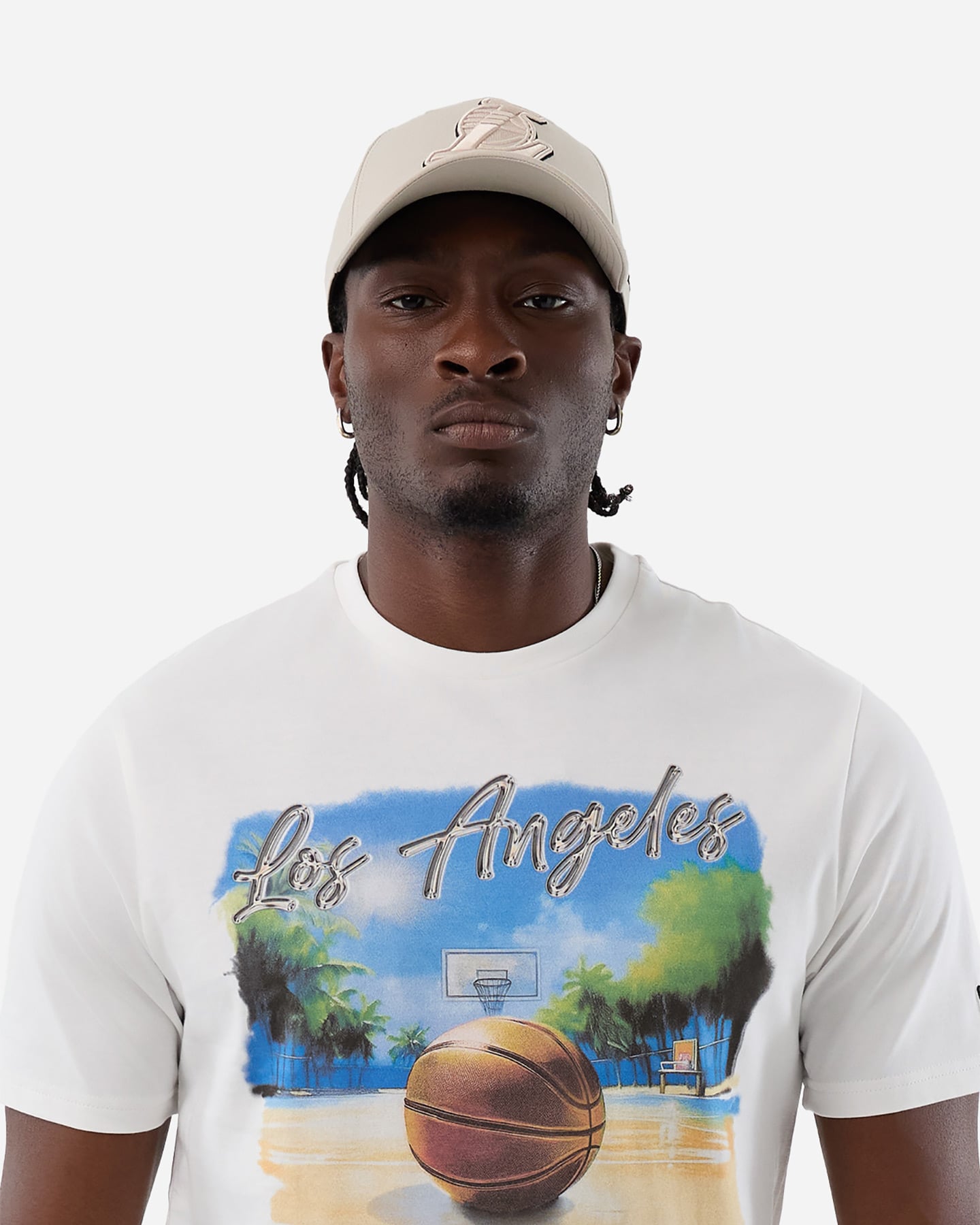 Maglia basket NEW ERA LOS ANGELES LAKERS NBA BEACH GRAPHIC M - Bianco - 3 | Cisalfa Sport