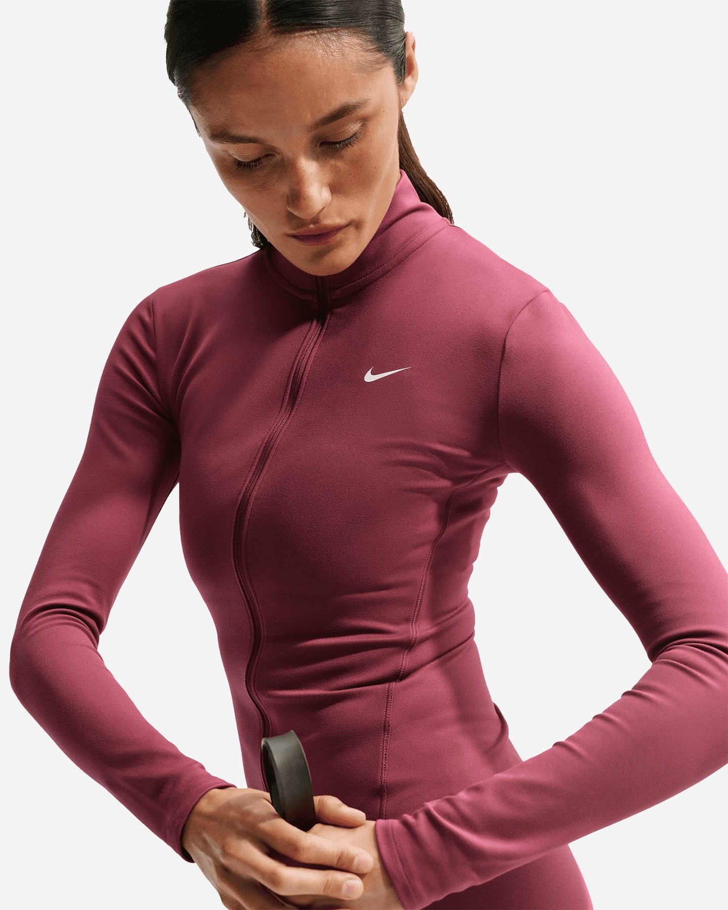 Felpa training NIKE ONE FIT W - Rosa - 5 | Cisalfa Sport