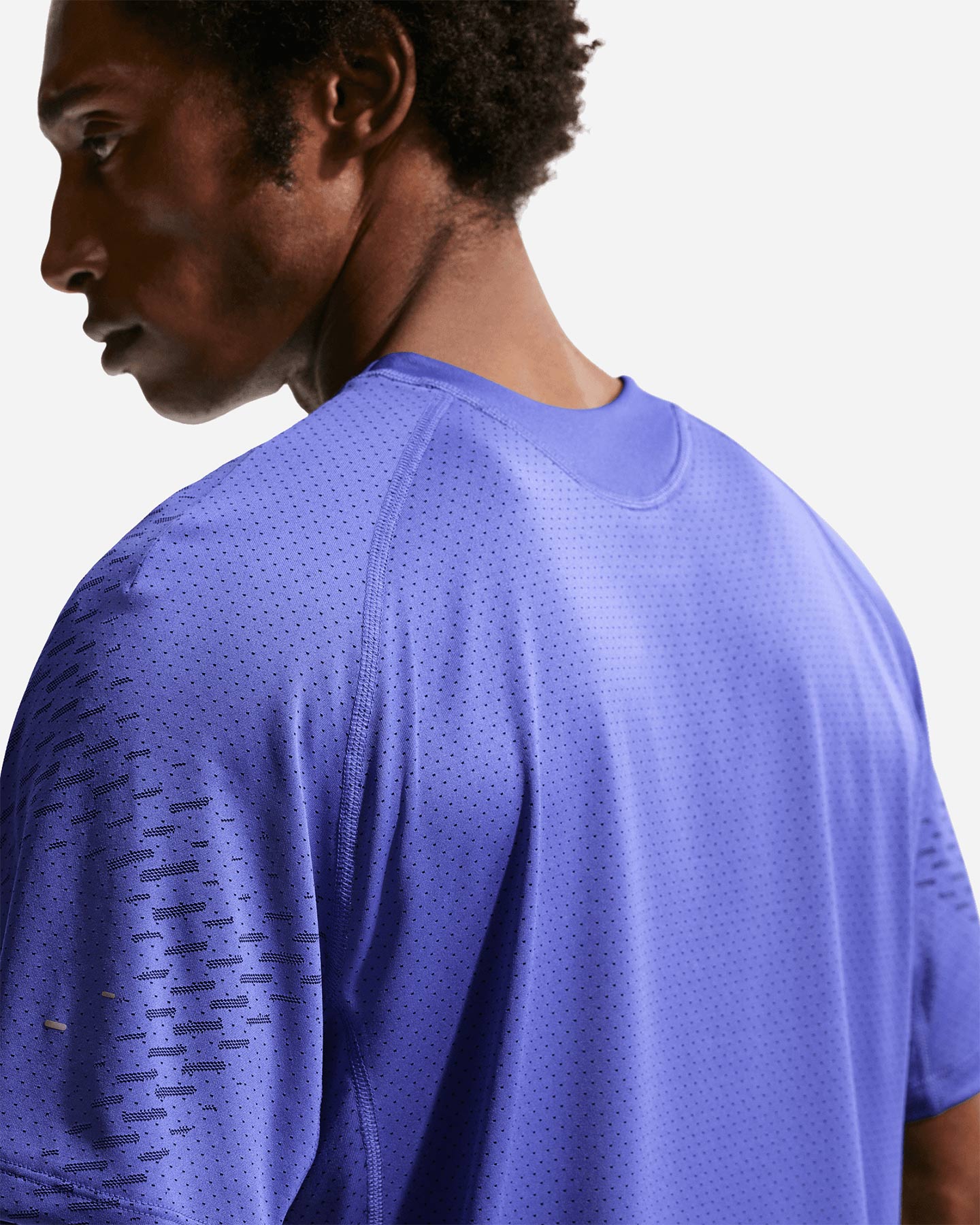 T-shirt running NIKE STRIDE M - Blu - 5 | Cisalfa Sport
