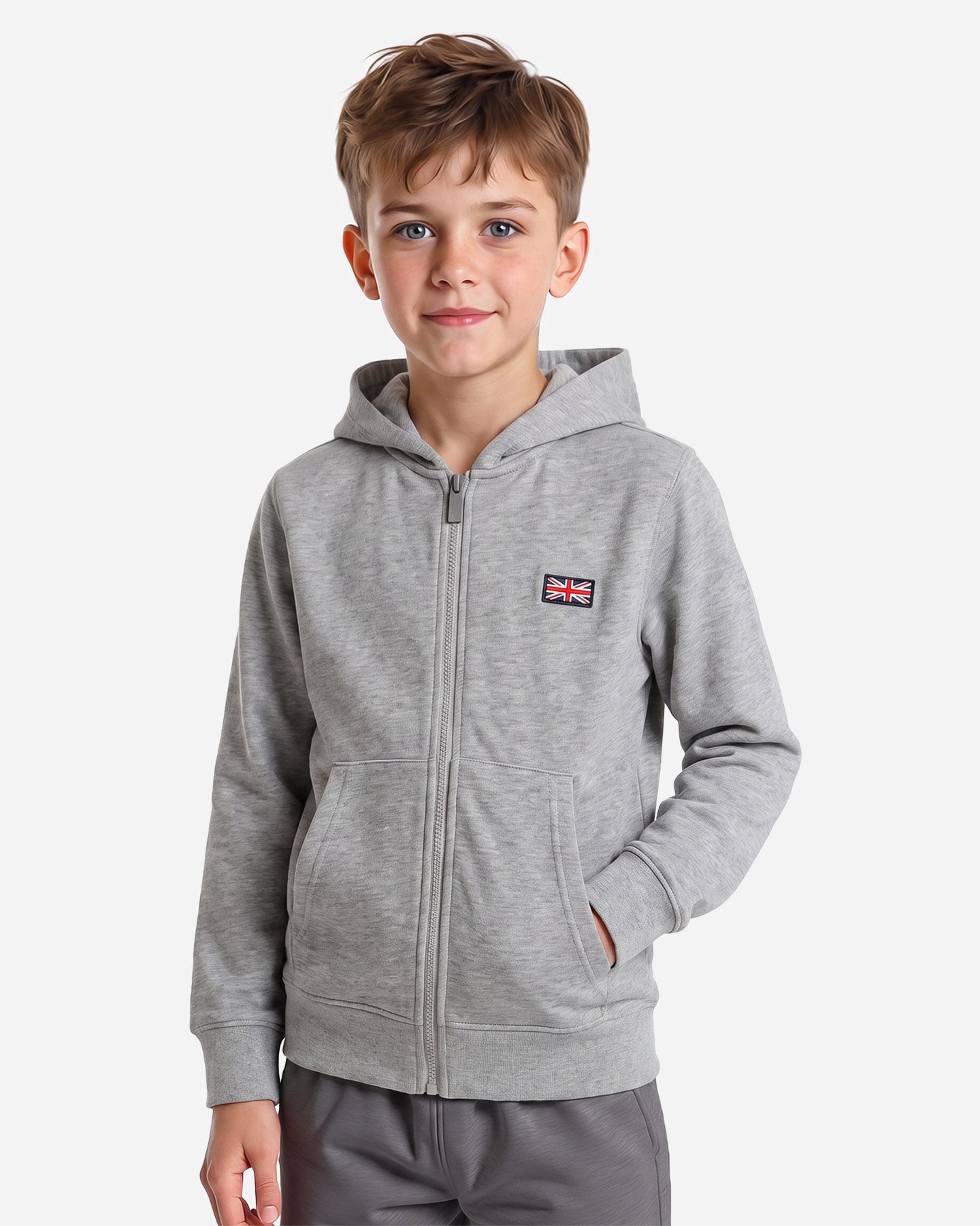 Felpa ADMIRAL BASIC FLAG JR - Grigio - 2 | Cisalfa Sport