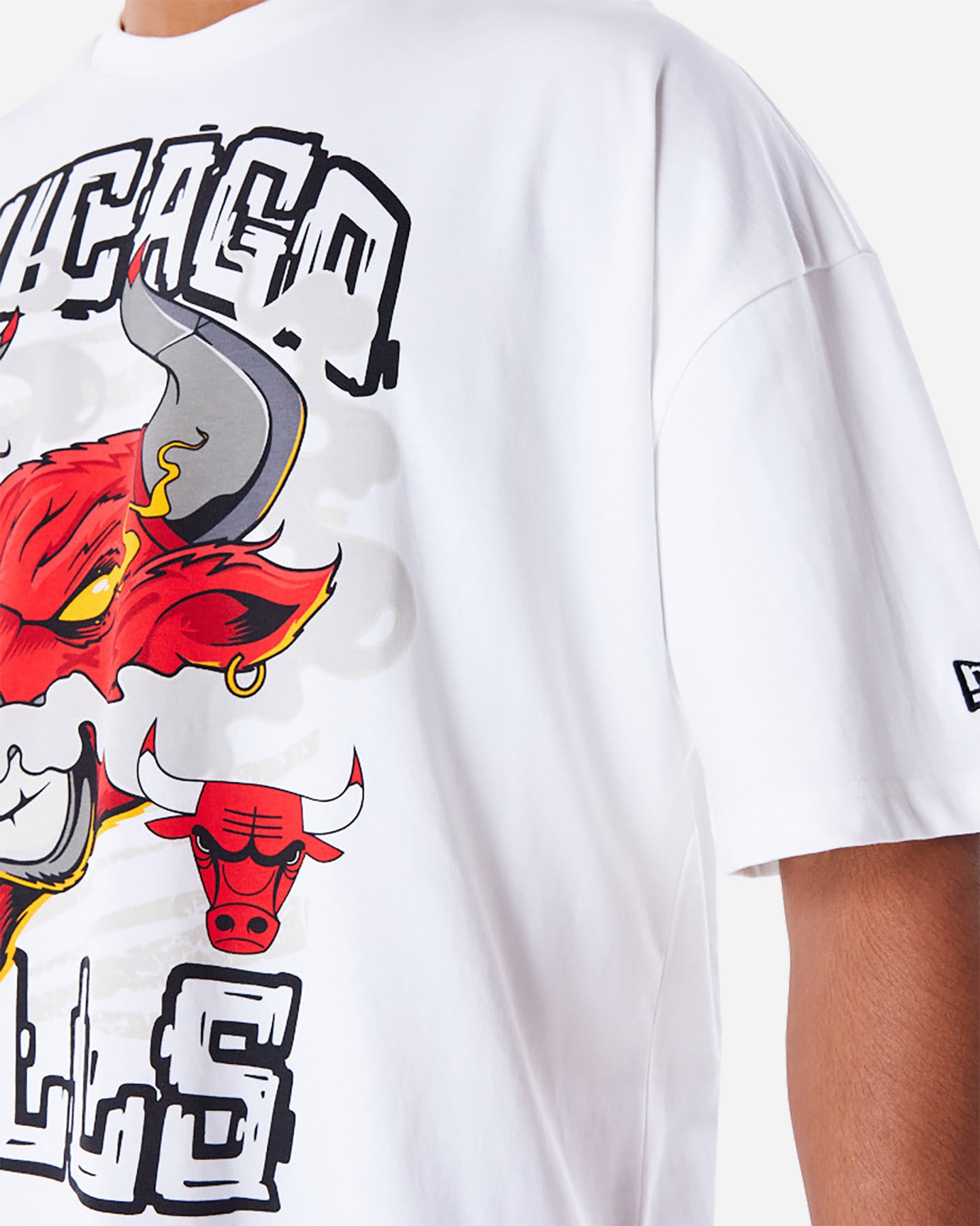 T shirt nba NEW ERA DROP SHOULDER BULLS M - Bianco - 3 | Cisalfa Sport
