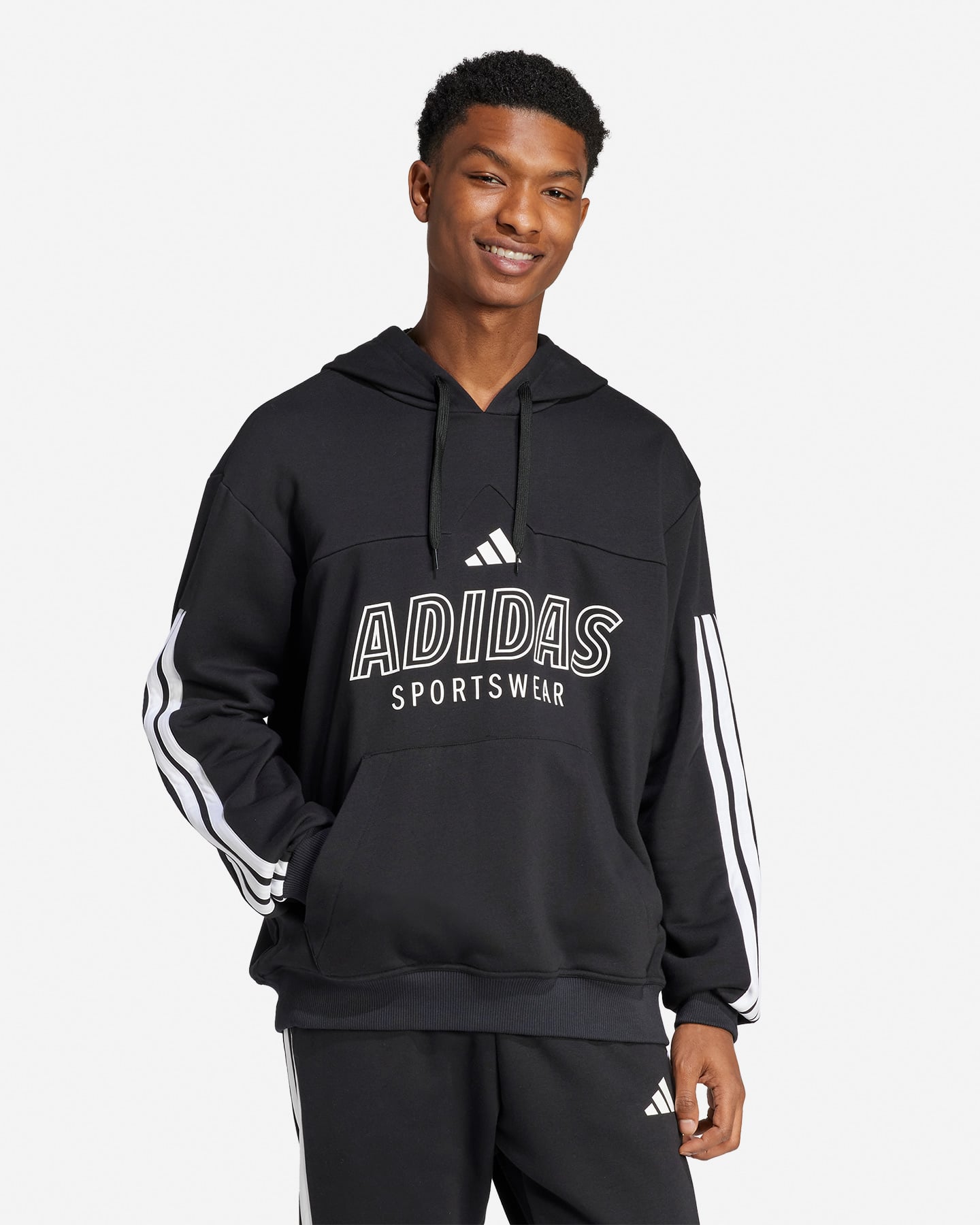 Felpa ADIDAS TIRO LOGO+3STRIPES M - Nero - 3 | Cisalfa Sport