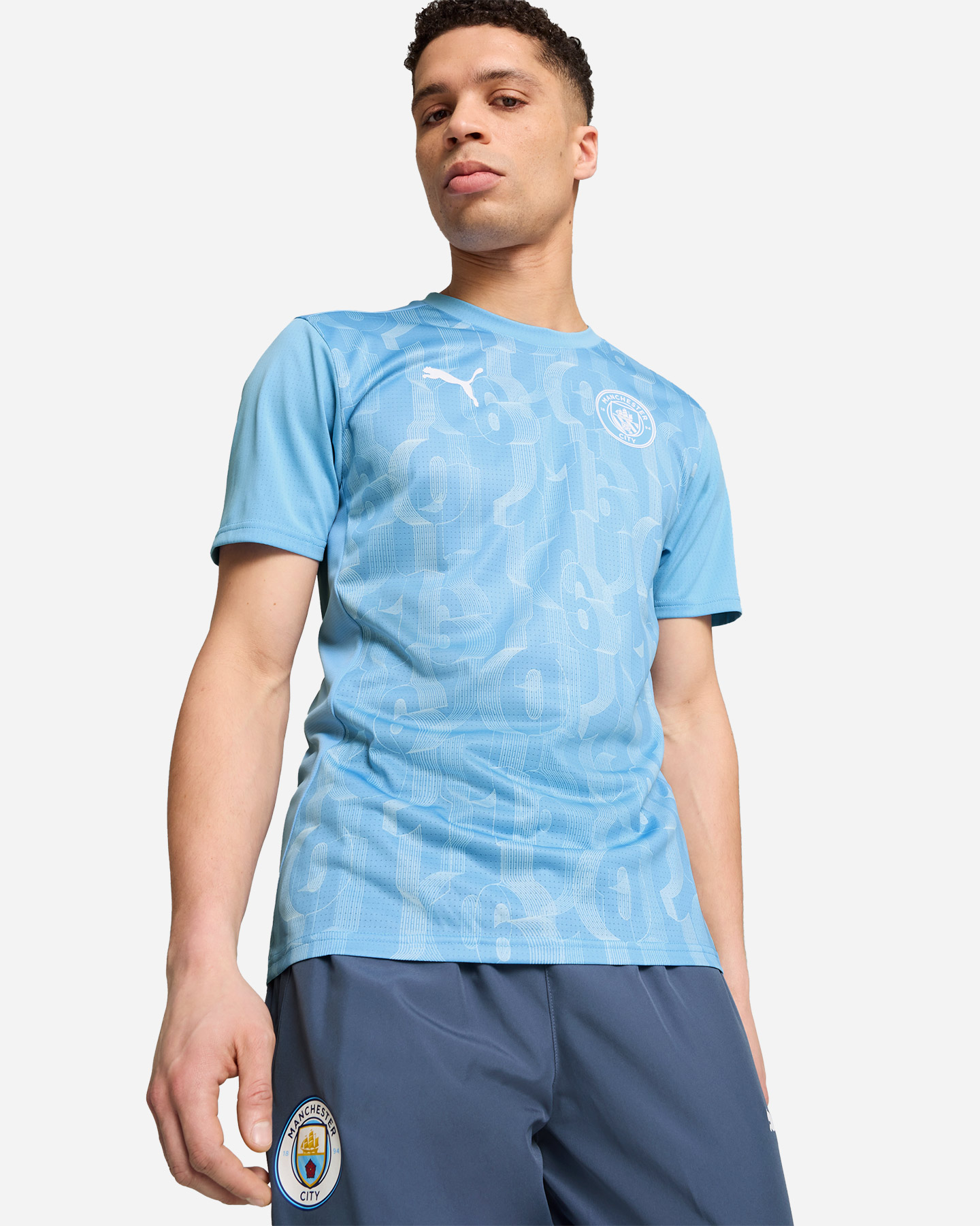 Abbigliamento calcio ufficiale PUMA MANCHESTER CITY PREMATCH 24-25 M - Azzurro - 2 | Cisalfa Sport
