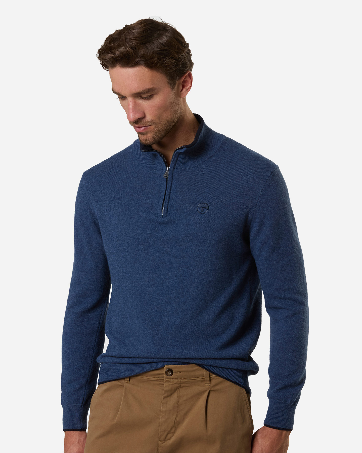 Maglione NORTH SAILS HALF ZIP CASHMERE M - Azzurro - 4 | Cisalfa Sport