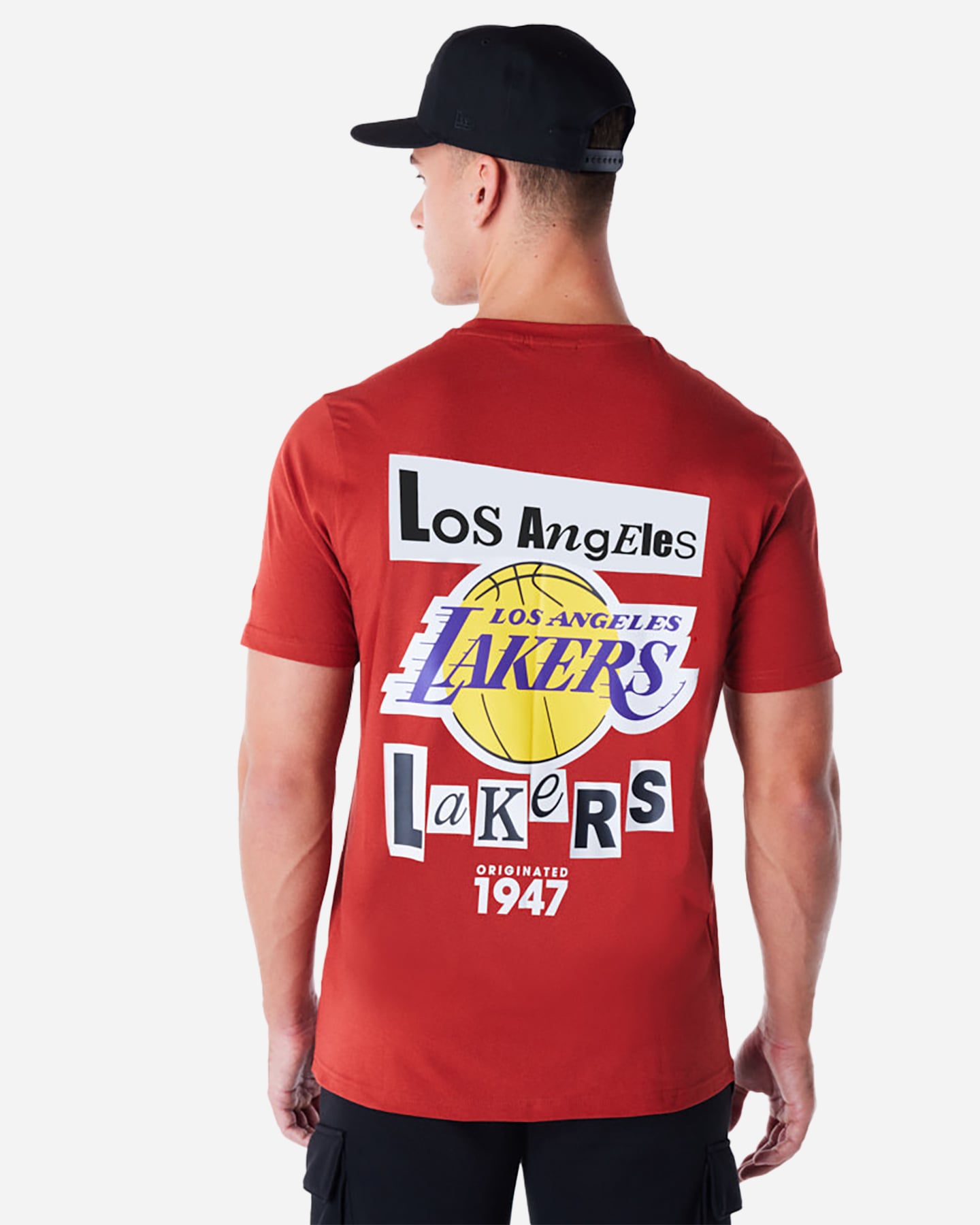 T shirt nba NEW ERA NEWSPAPER LAKERS M - Rosso - 1 | Cisalfa Sport