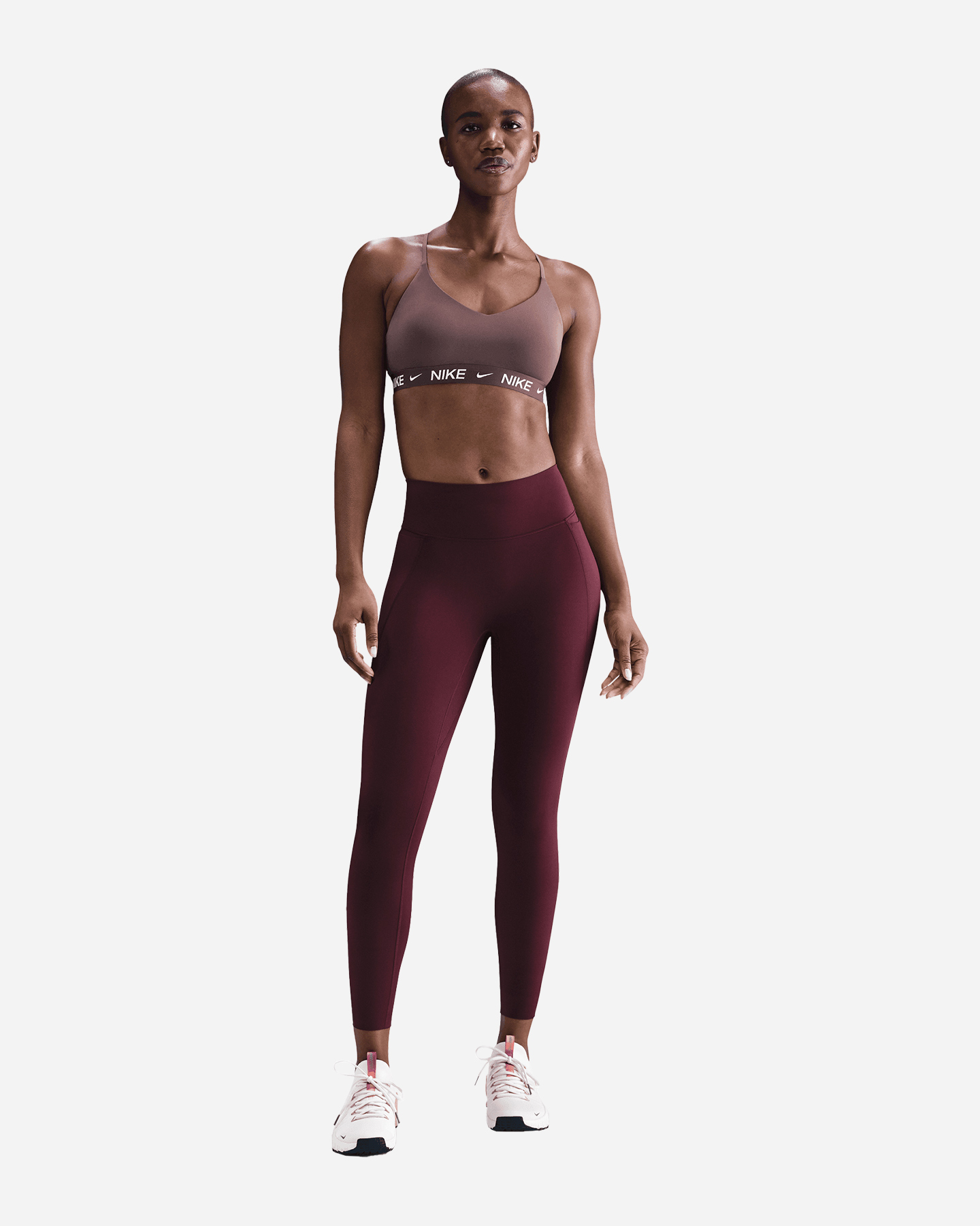 Bra training NIKE LS INDY ELASTIC LOGO W - Marrone - 1 | Cisalfa Sport