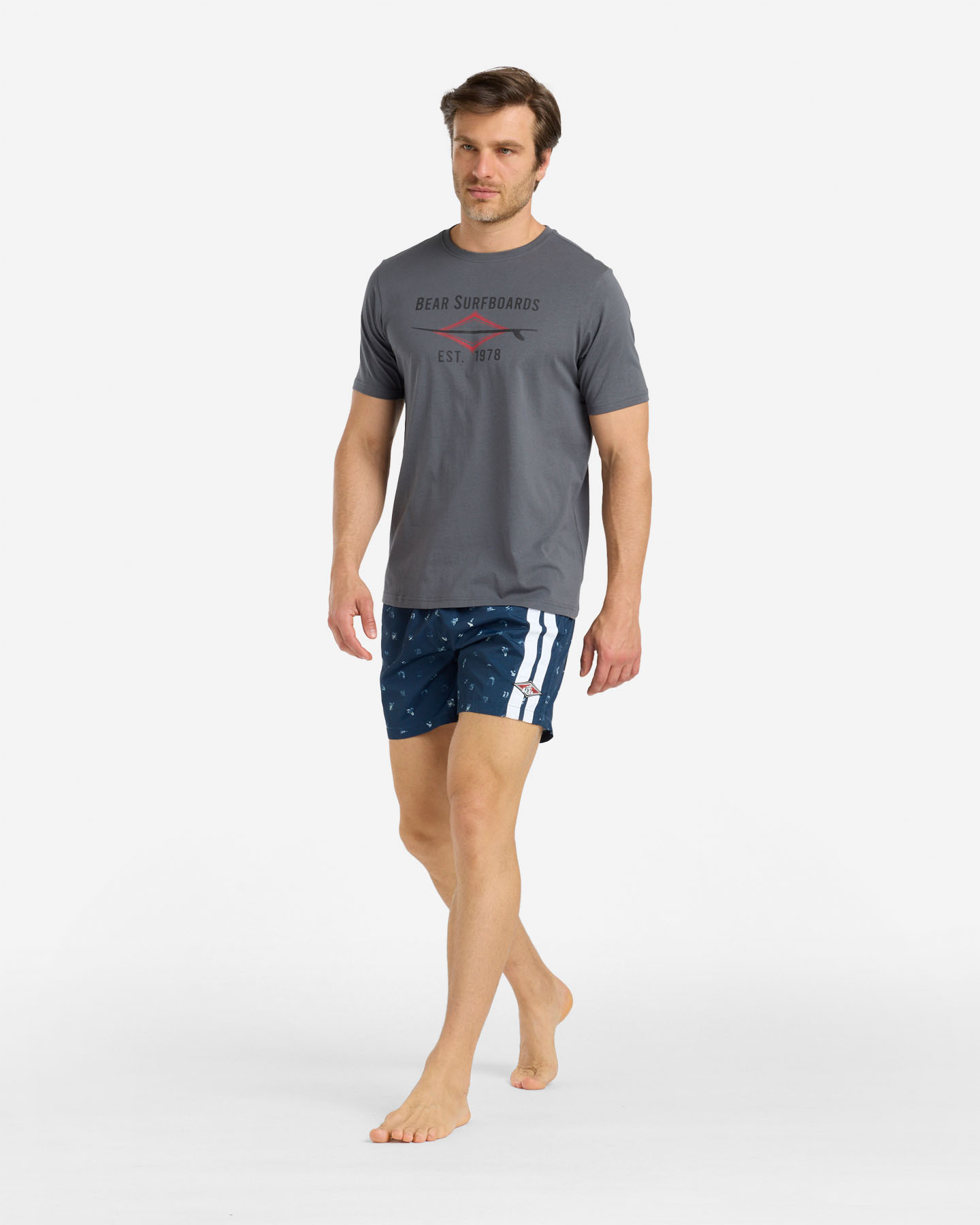 T-shirt BEAR WAVES AFTER WAVES M - Grigio - 2 | Cisalfa Sport