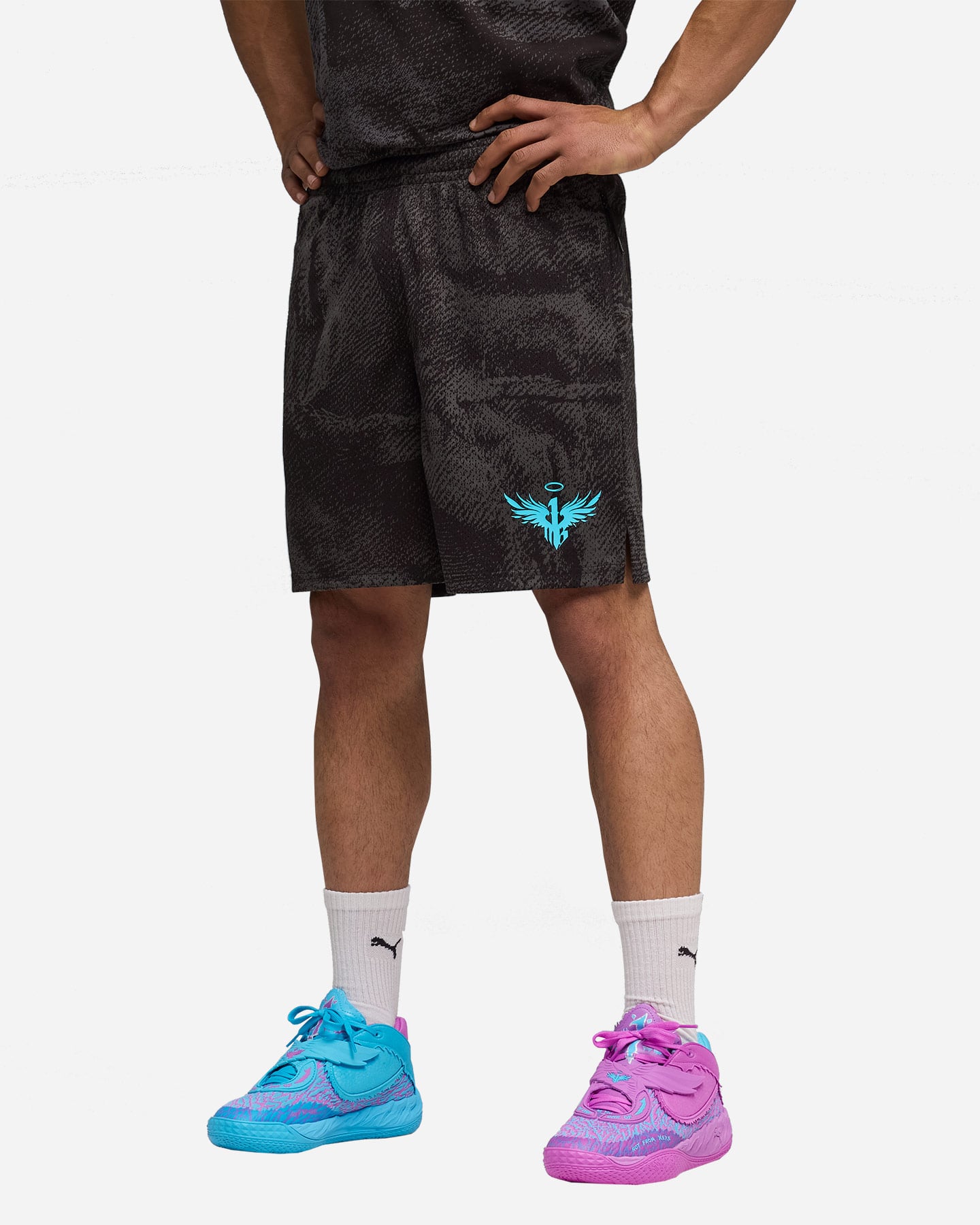 Pantaloncini basket PUMA MELO X HIVE M - Nero - 2 | Cisalfa Sport