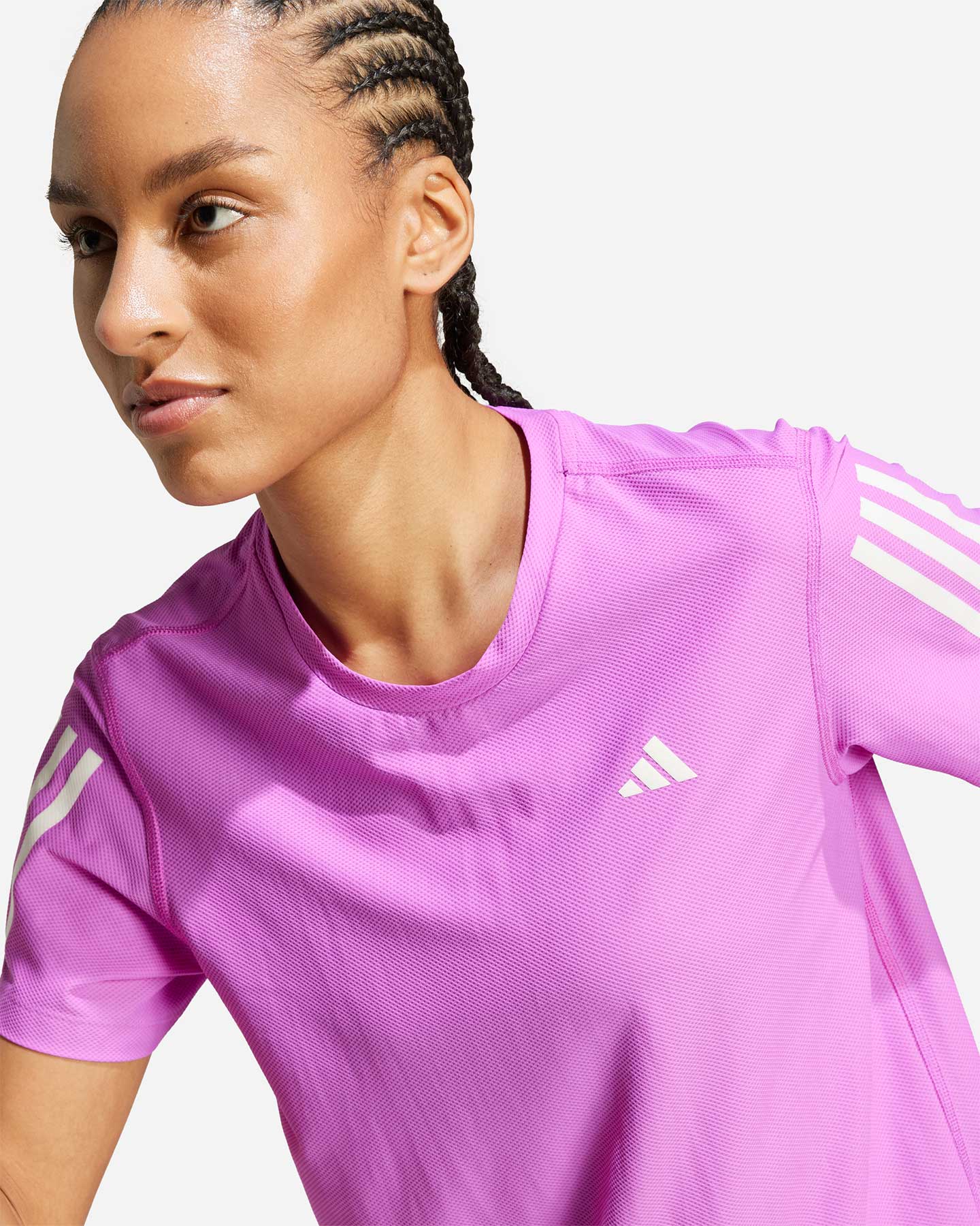 T-shirt running ADIDAS OTR B W - Viola - 3 | Cisalfa Sport