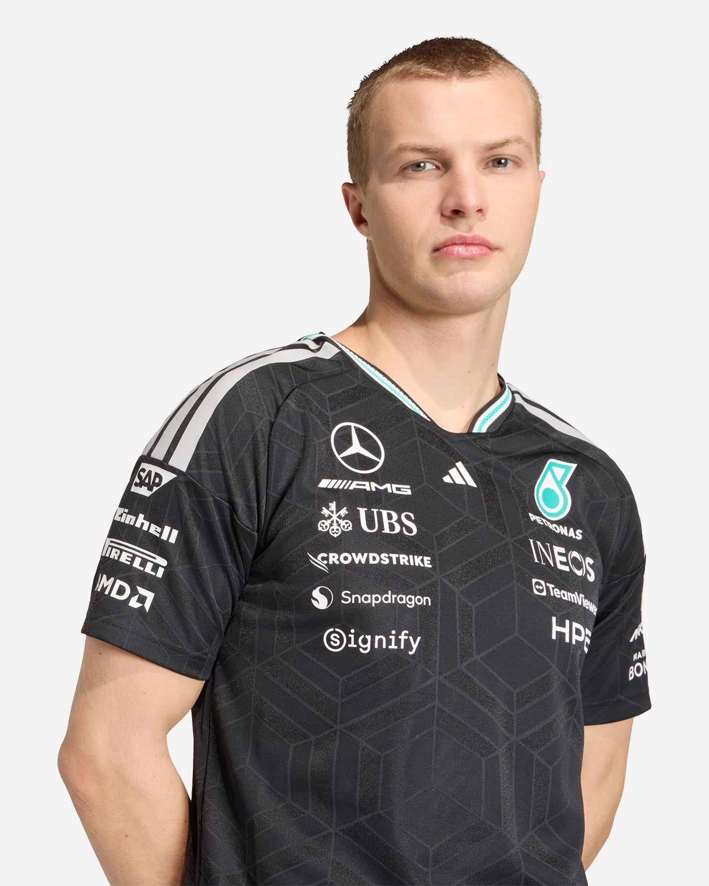 T-shirt ADIDAS MERCEDES AUTHENTIC M - Nero - 4 | Cisalfa Sport