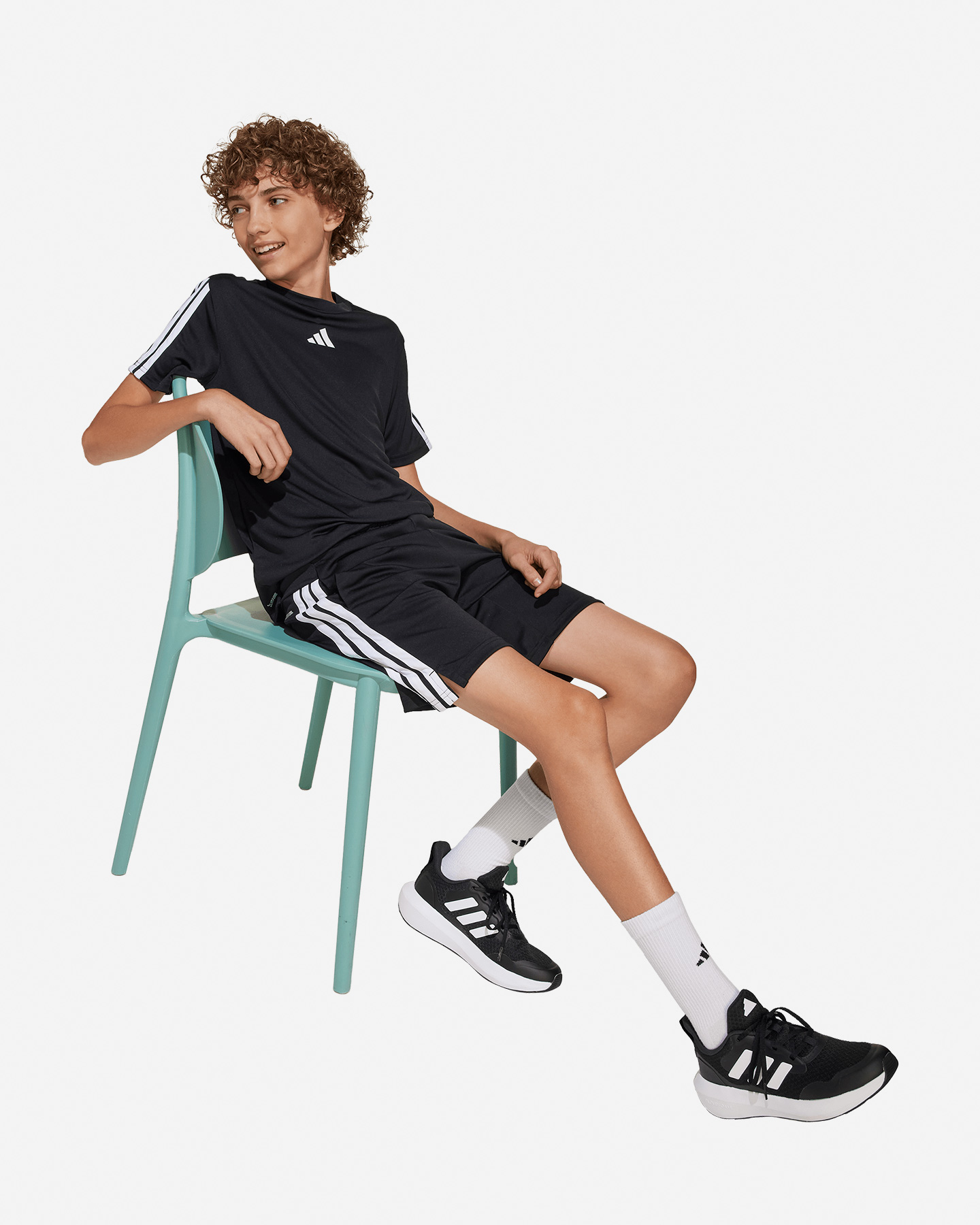 T-shirt ADIDAS TRAIN ESSENTIALS 3STRIPES JR - Nero - 3 | Cisalfa Sport