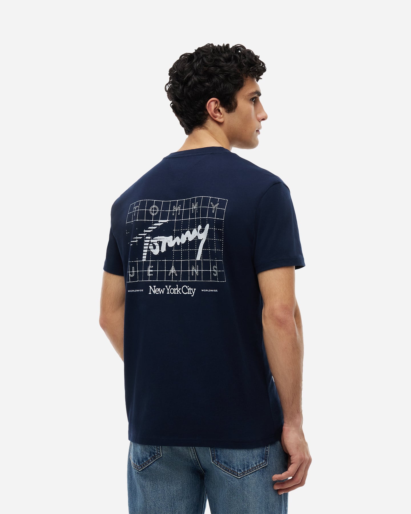 T-shirt TOMMY HILFIGER BACK LOGO SIGNATURE M - Blu - 3 | Cisalfa Sport