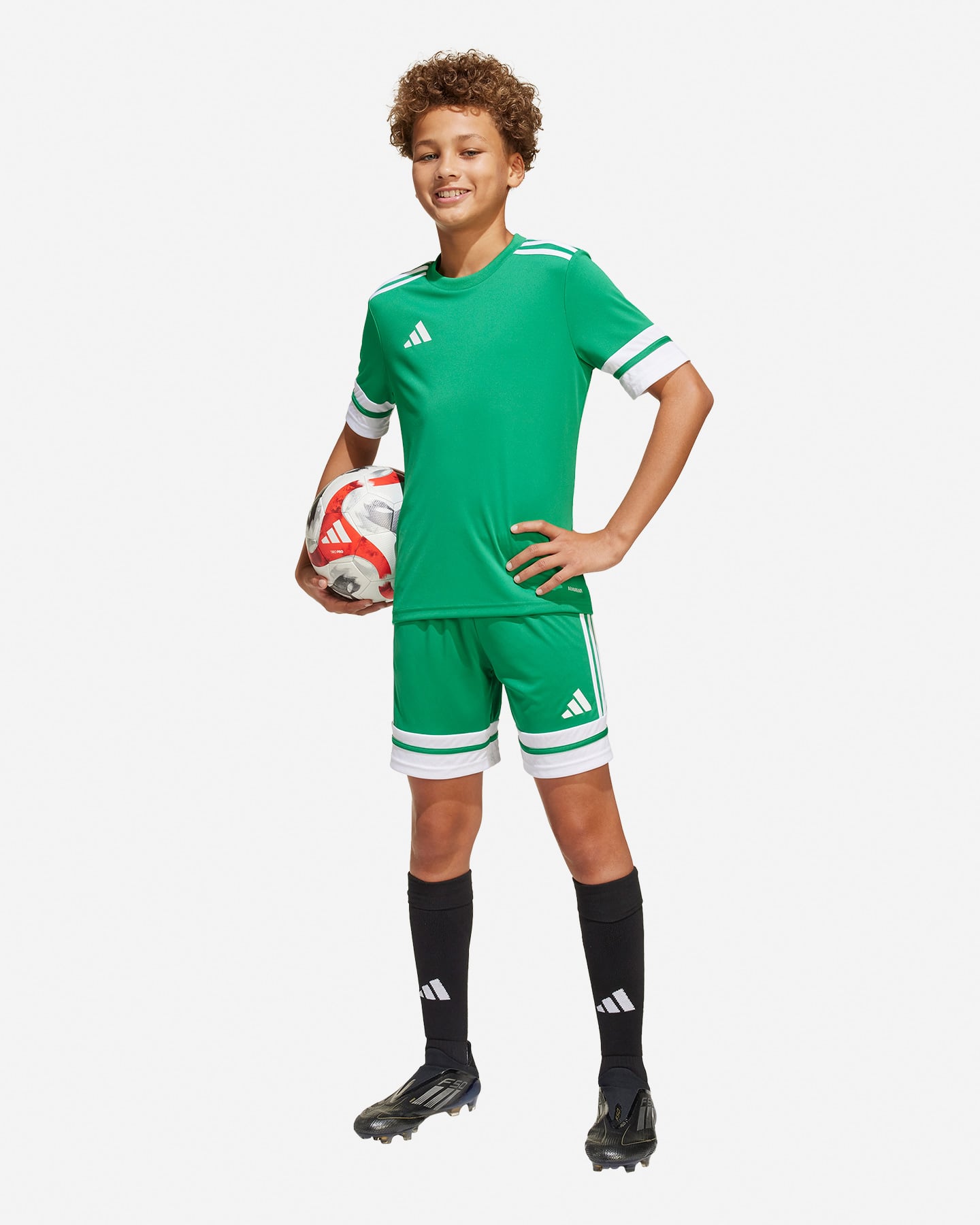 Pantaloncini calcio ADIDAS SQUADRA 25 JR - Verde - 3 | Cisalfa Sport