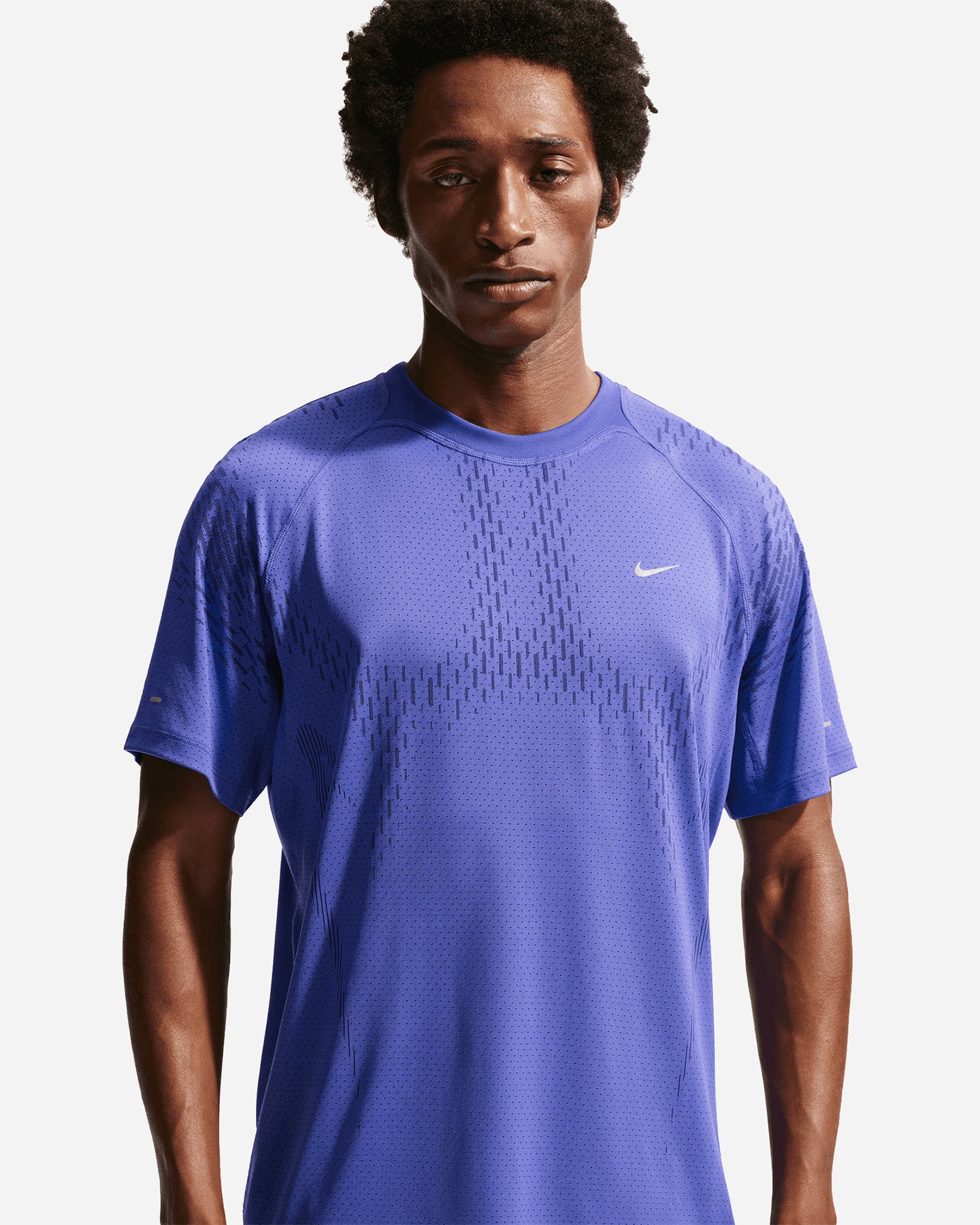 T-shirt running NIKE STRIDE M - Blu - 3 | Cisalfa Sport