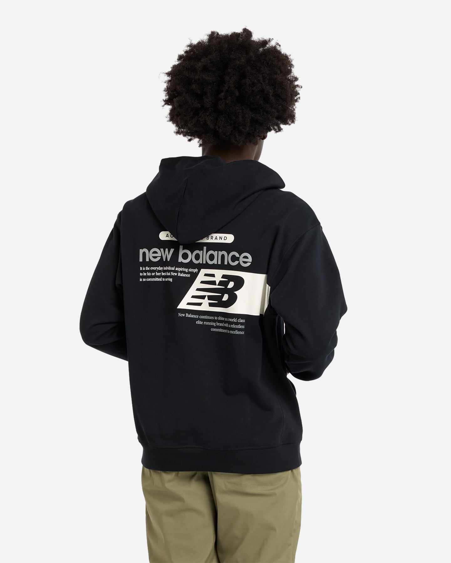 Felpa NEW BALANCE RELAXED GFX BACK BIG LOGO M - Nero - 2 | Cisalfa Sport