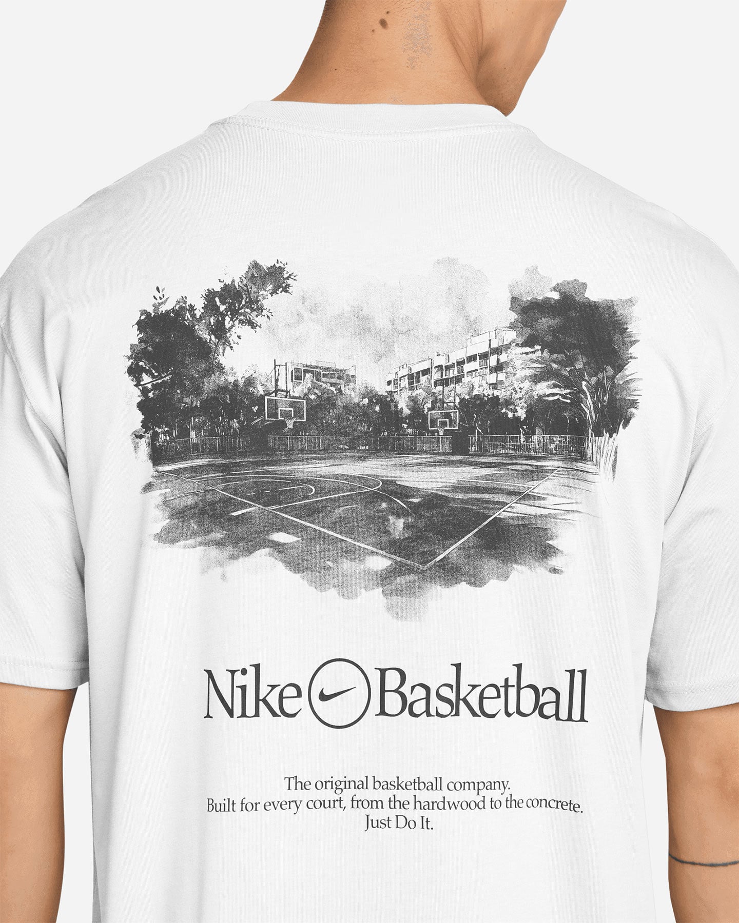 T-shirt NIKE BASKET GRAPHIC BACK FIELD M - Bianco - 2 | Cisalfa Sport