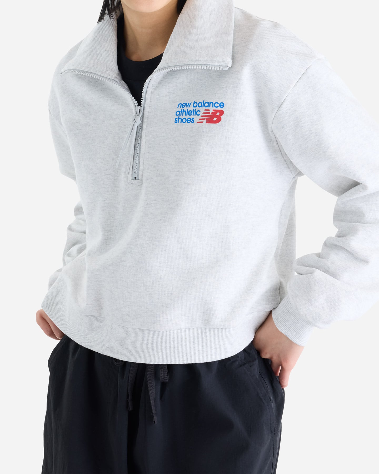 Felpa NEW BALANCE ATHLETIC SMALL LOGO W - Grigio - 3 | Cisalfa Sport