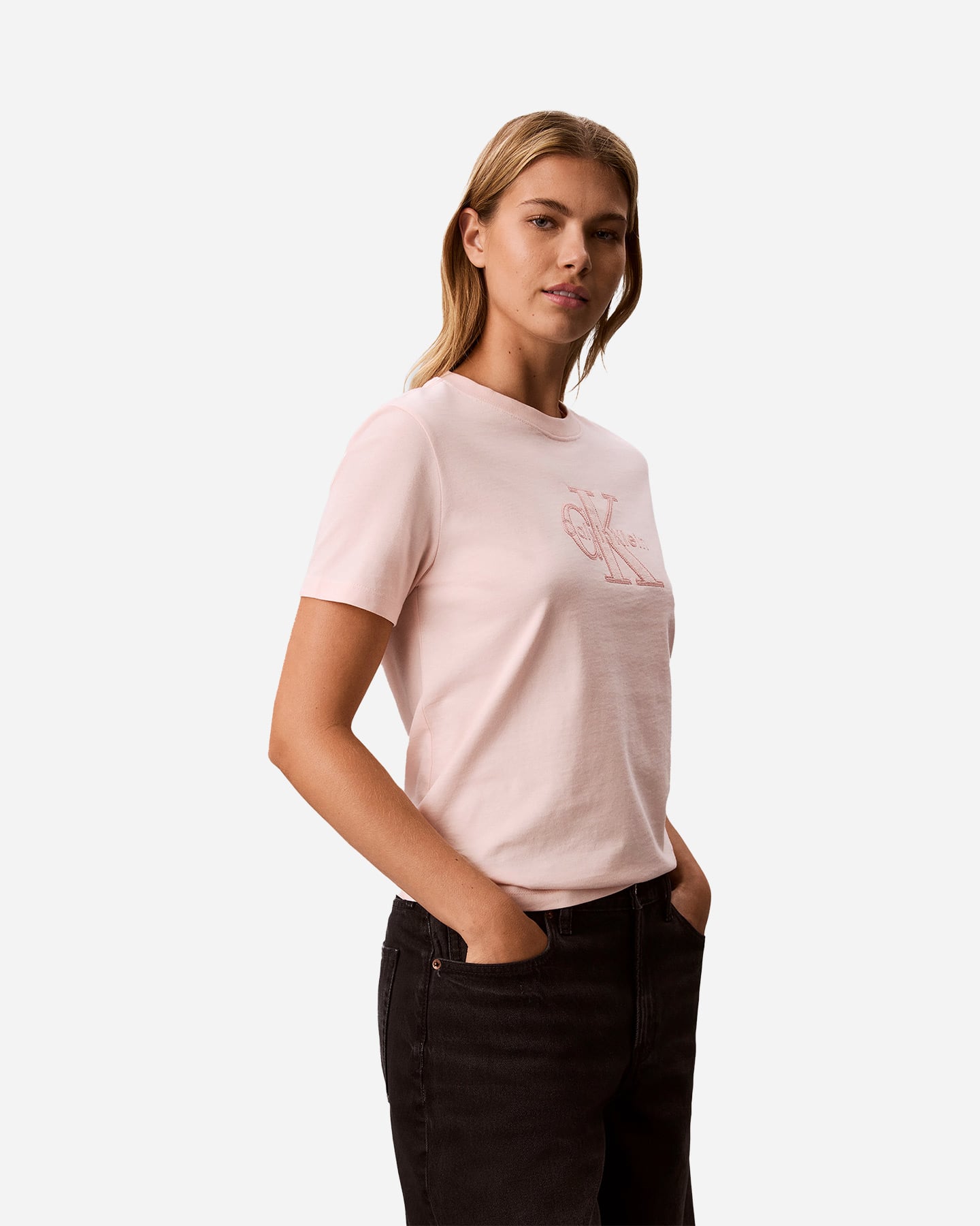 T-shirt CALVIN KLEIN JEANS MONOLOGO W - Rosa - 2 | Cisalfa Sport