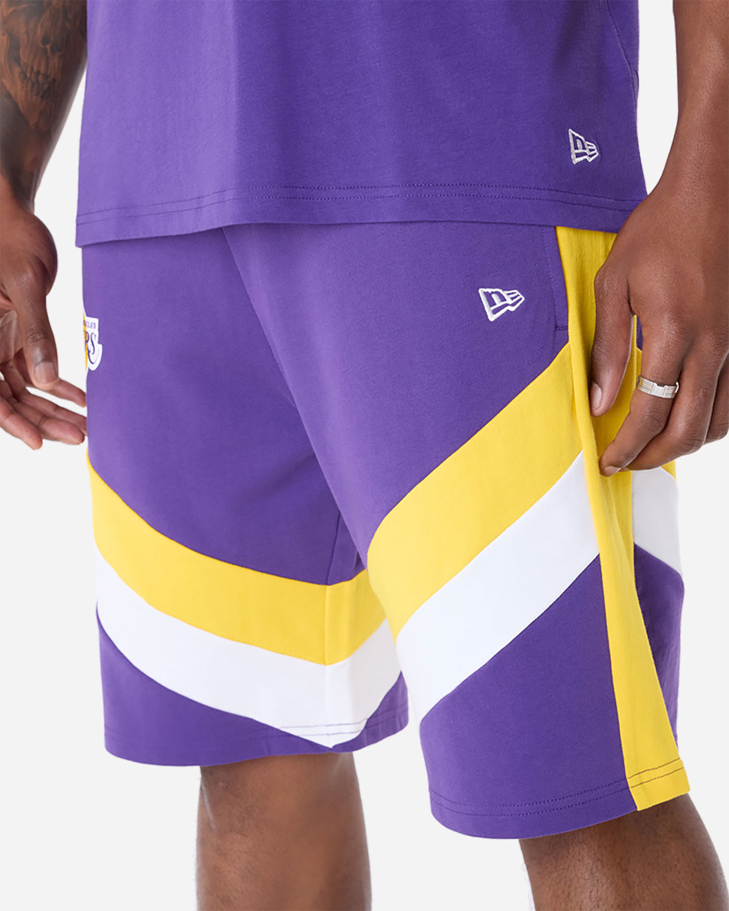 Shorts nba NEW ERA PANEL LAKERS M - Viola - 3 | Cisalfa Sport