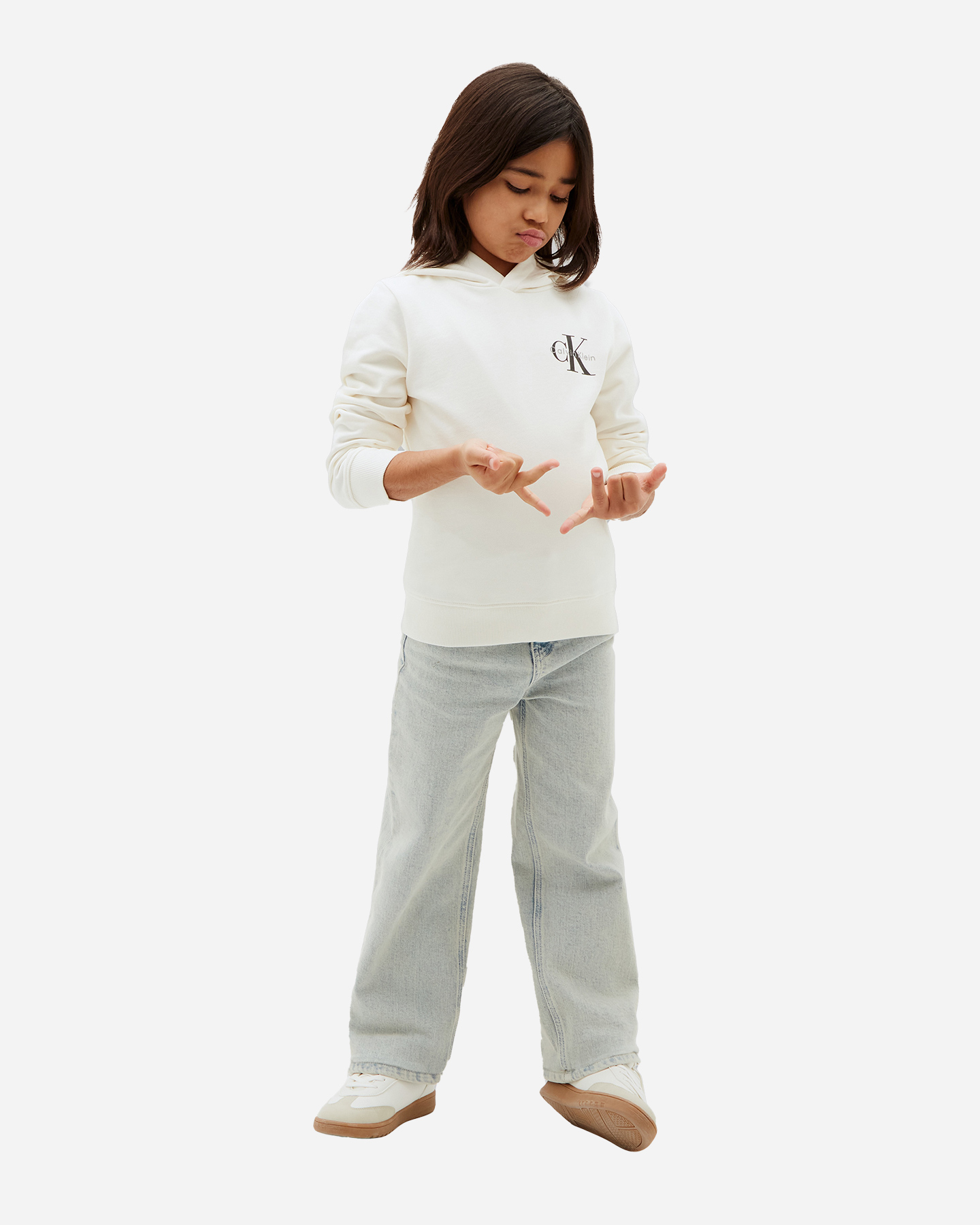 Felpa CALVIN KLEIN JEANS LOGO JR - Bianco - 4 | Cisalfa Sport