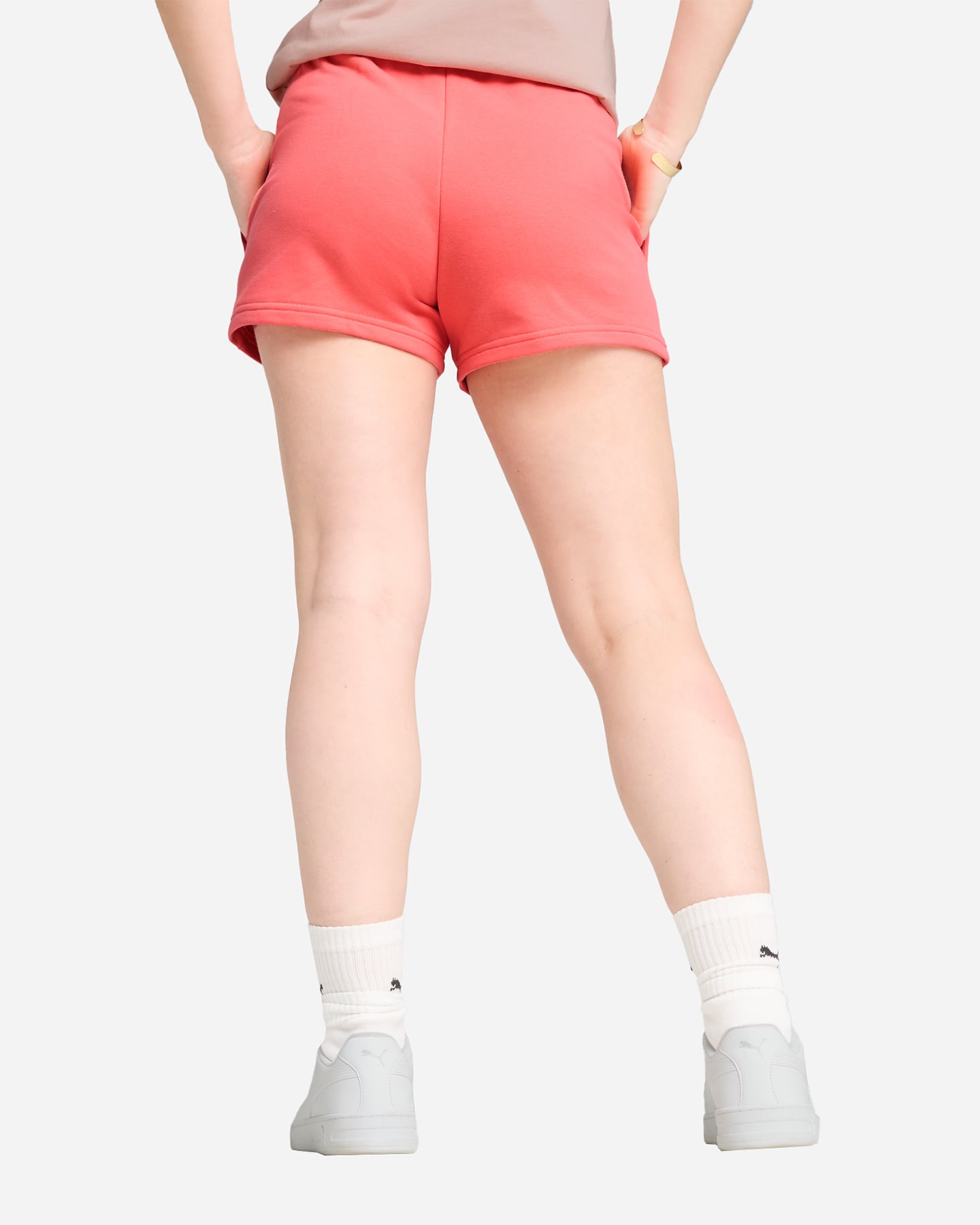 Pantaloncini PUMA ESSENTIAL SMALL LOGO W - Rosa - 3 | Cisalfa Sport