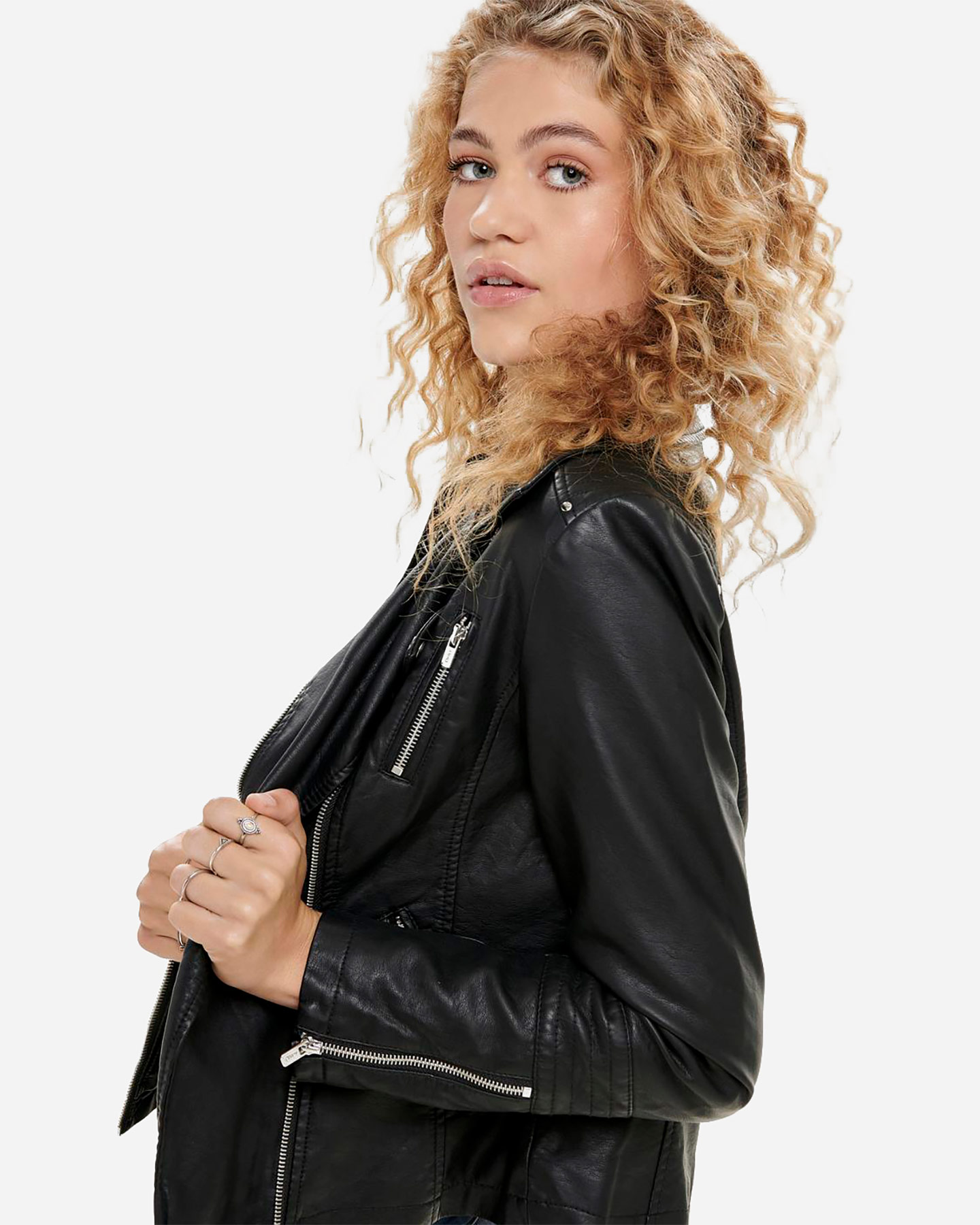 Giubbotto ONLY GEMMA FAUX BIKER ECO W - Nero - 5 | Cisalfa Sport