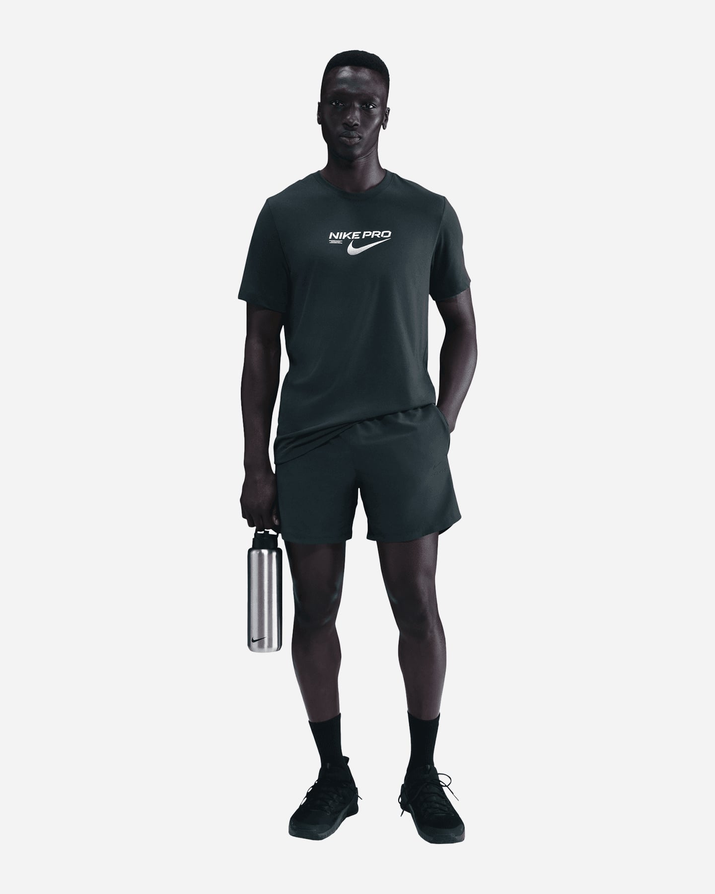 Pantalone training NIKE DRI FIT NK PRO 6IN M - Verde - 1 | Cisalfa Sport