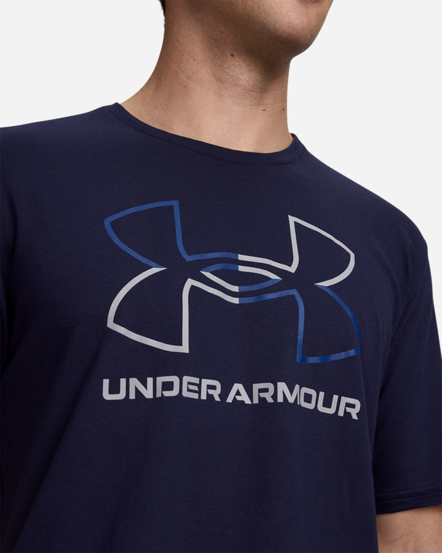 T-shirt UNDER ARMOUR FOUNDATION UPDATE BIG LOGO M - Blu Navy - 4 | Cisalfa Sport