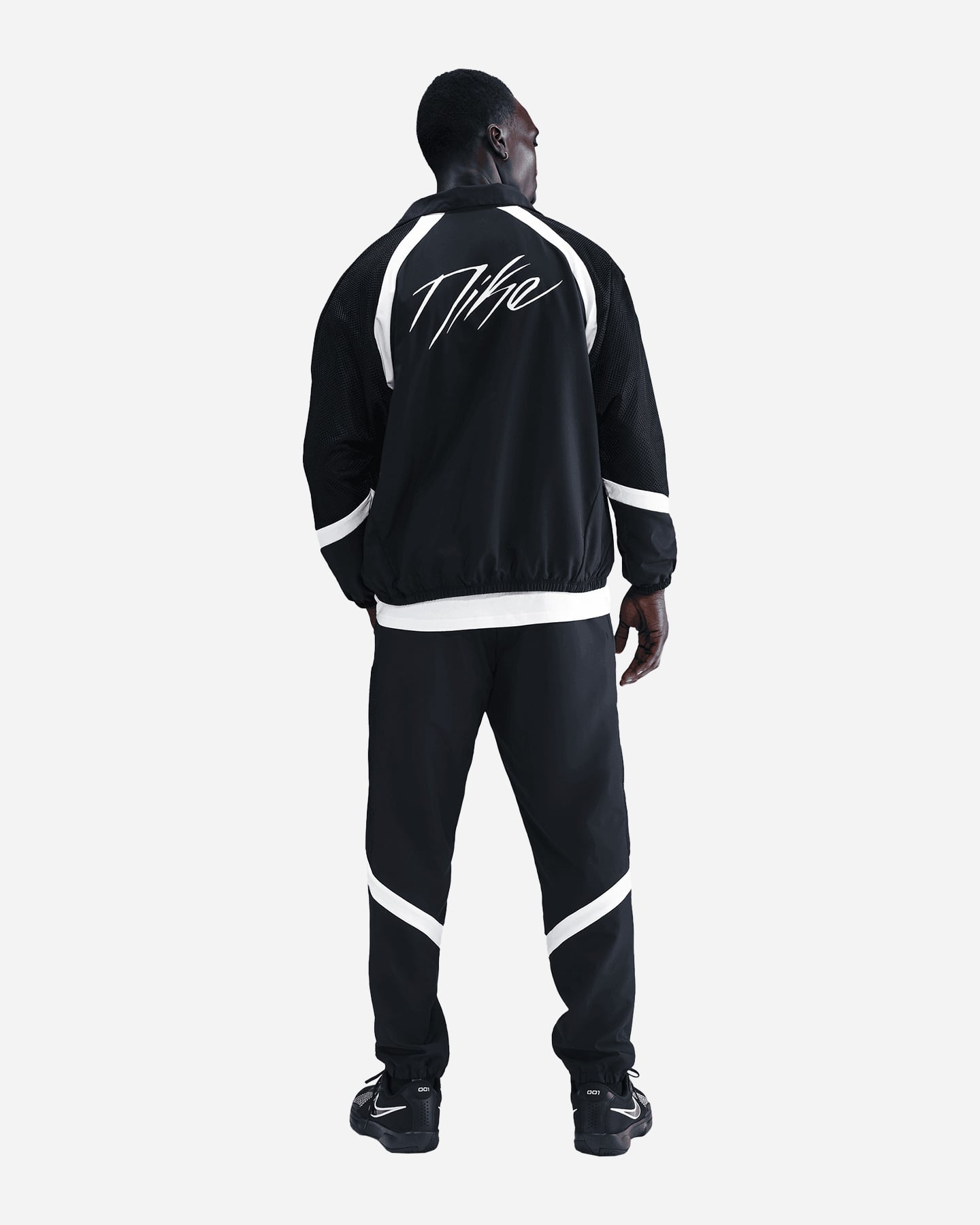 Felpa NIKE TRACKTOP BASKET MESH GRAPHIC BACK M - Nero - 2 | Cisalfa Sport