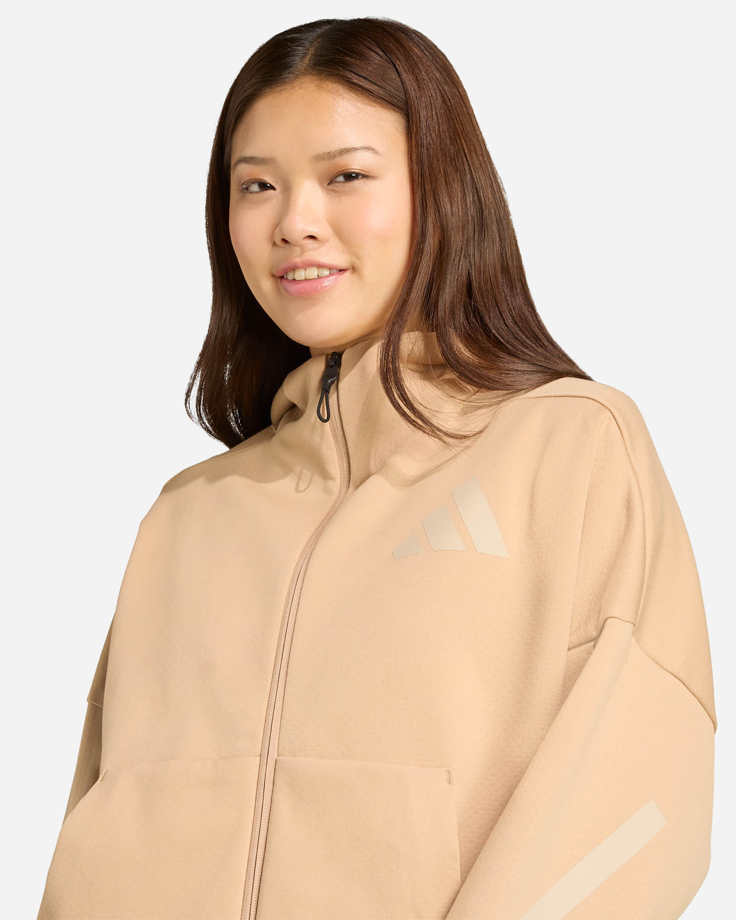 Felpa ADIDAS ZNE W - Beige - 4 | Cisalfa Sport