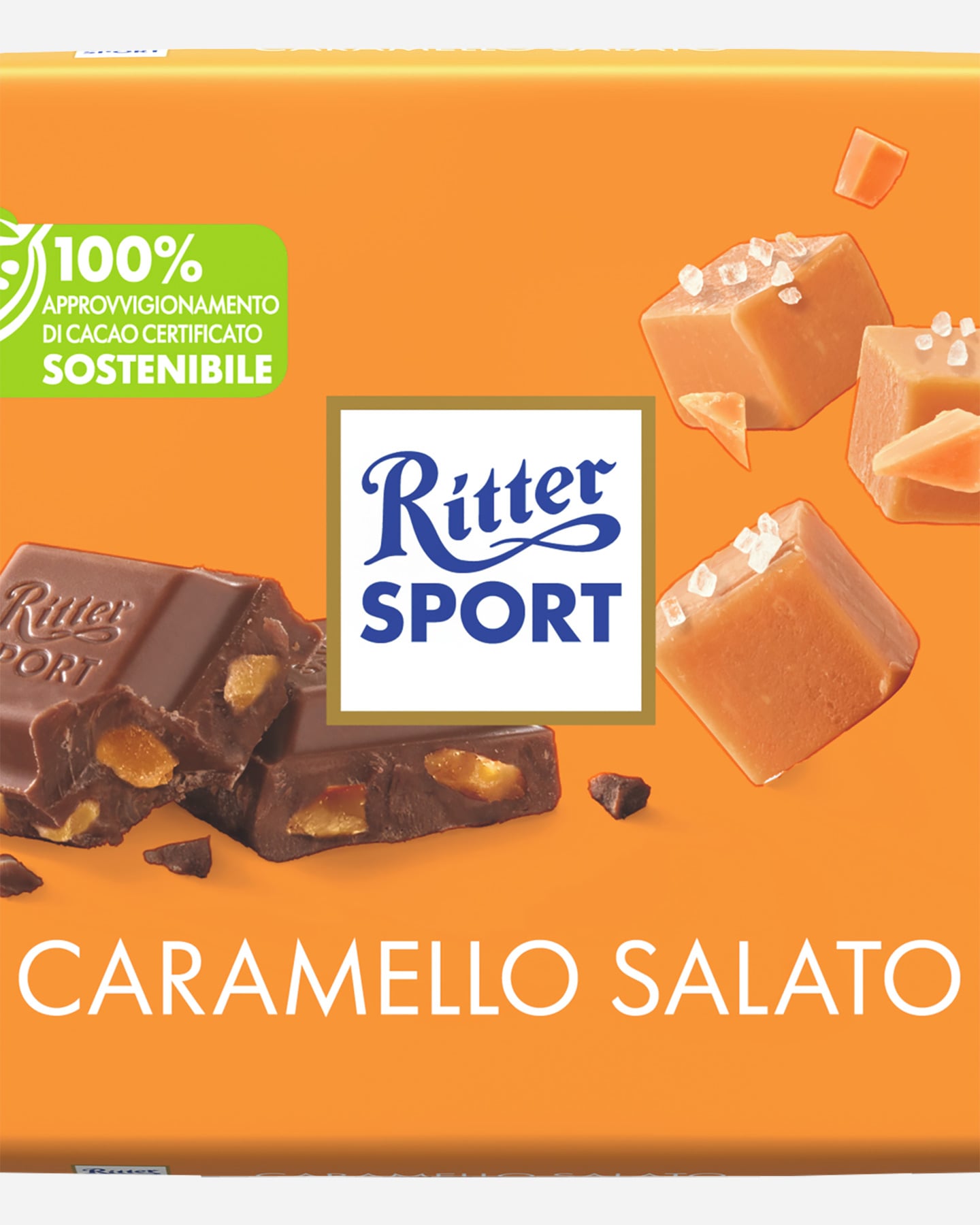 Tavoletta RITTER SPORT CARAMELLO SALATO  - Arancione - 1 | Cisalfa Sport