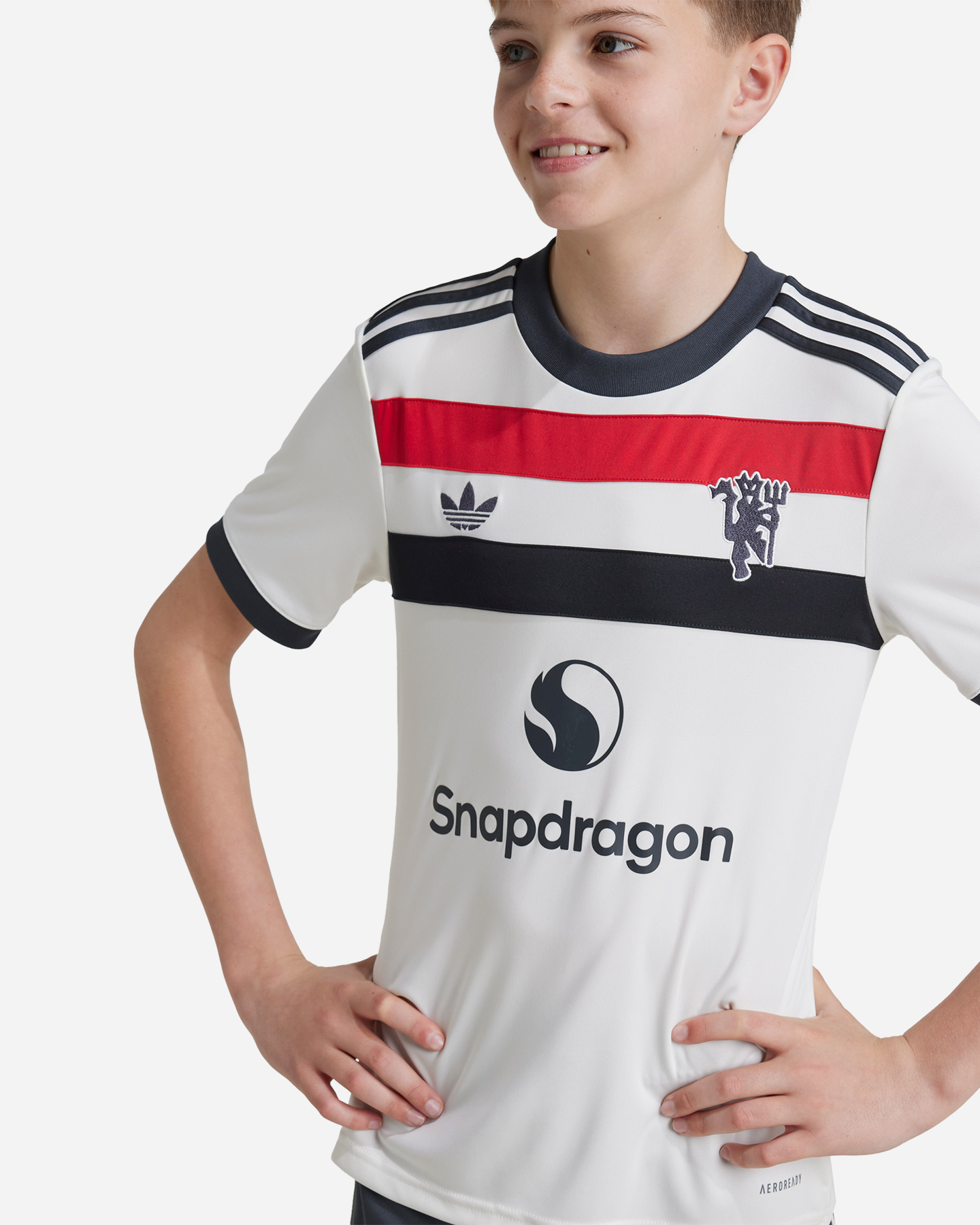 Maglia calcio ufficiale ADIDAS MANCHESTER UNITED 3RD 24-25 JR - Bianco - 4 | Cisalfa Sport