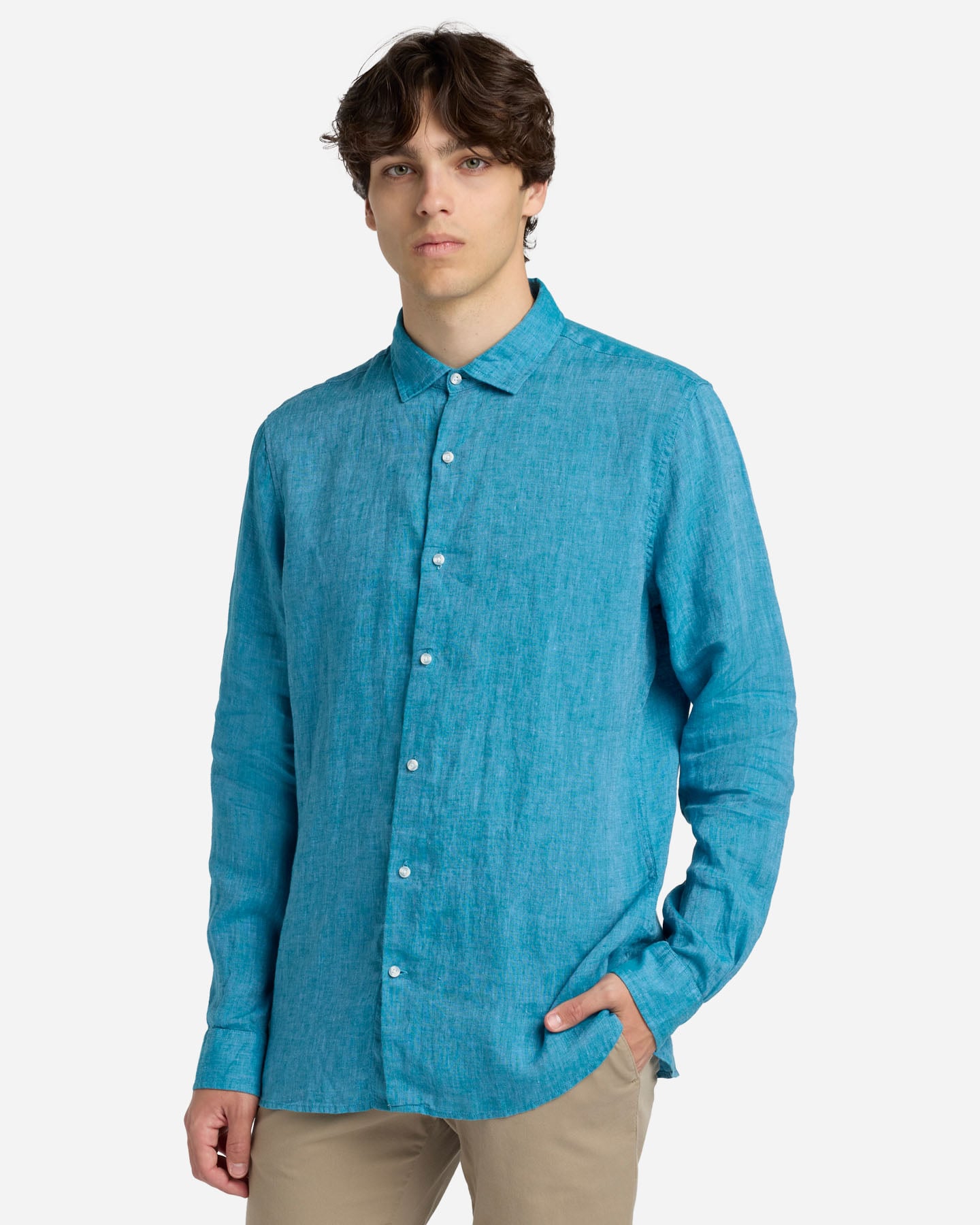 Camicia BEST COMPANY LINO M - Blu - 1 | Cisalfa Sport