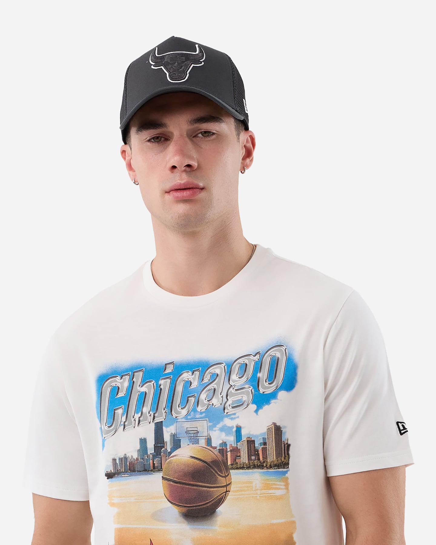 Maglia basket NEW ERA CHICAGO BULLS NBA BEACH GRAPHIC M - Bianco - 2 | Cisalfa Sport
