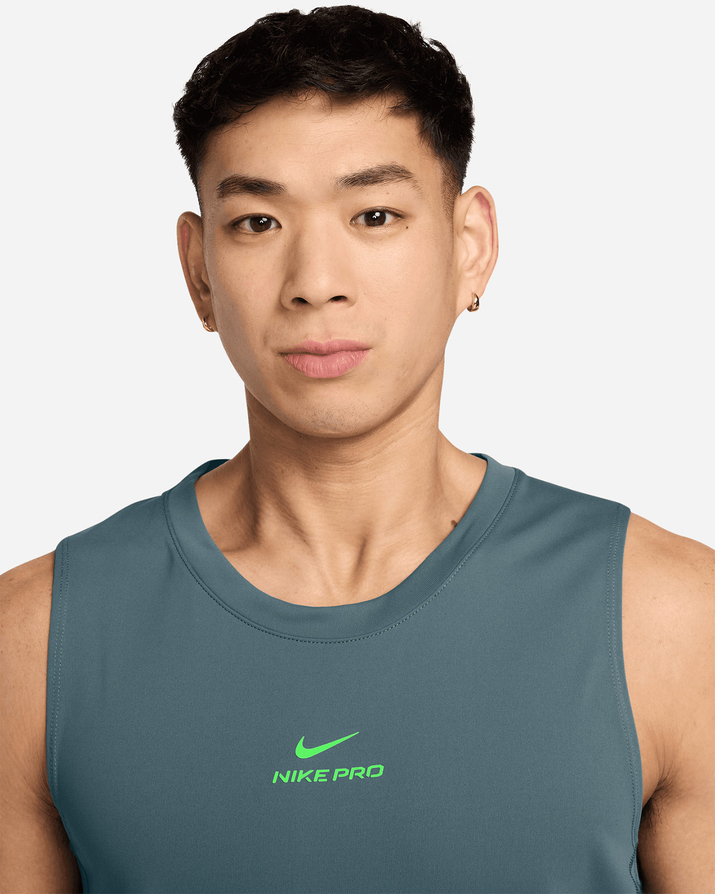 Canotta training NIKE DRI FIT PRO M - Verde - 2 | Cisalfa Sport