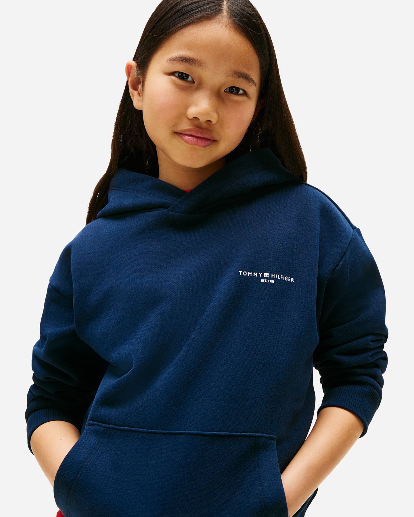 Felpa TOMMY HILFIGER SMALL LOGO JR - Blu Navy - 2 | Cisalfa Sport