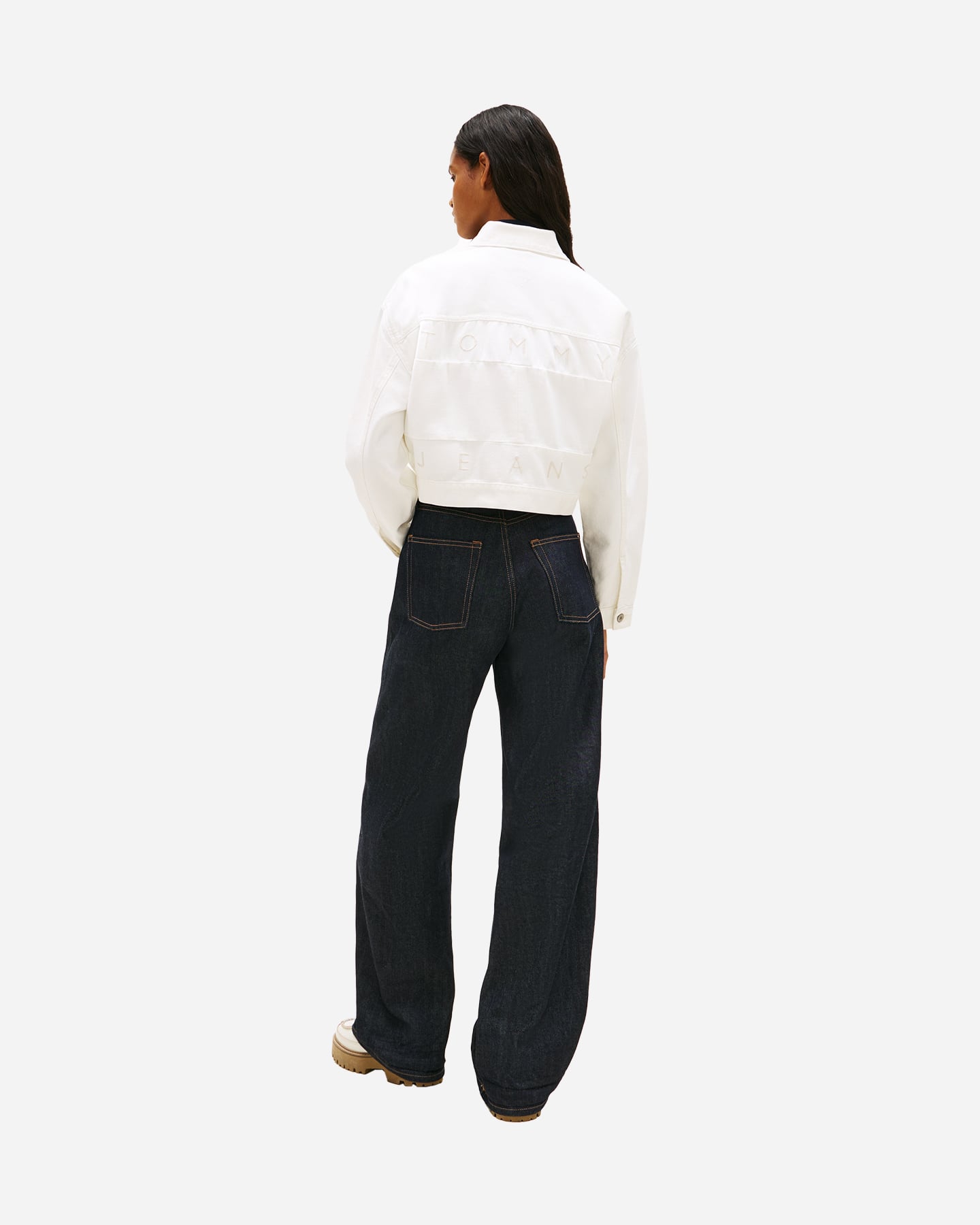 Giubbotto TOMMY HILFIGER CROP BACK FLAG DENIM W - Bianco - 3 | Cisalfa Sport