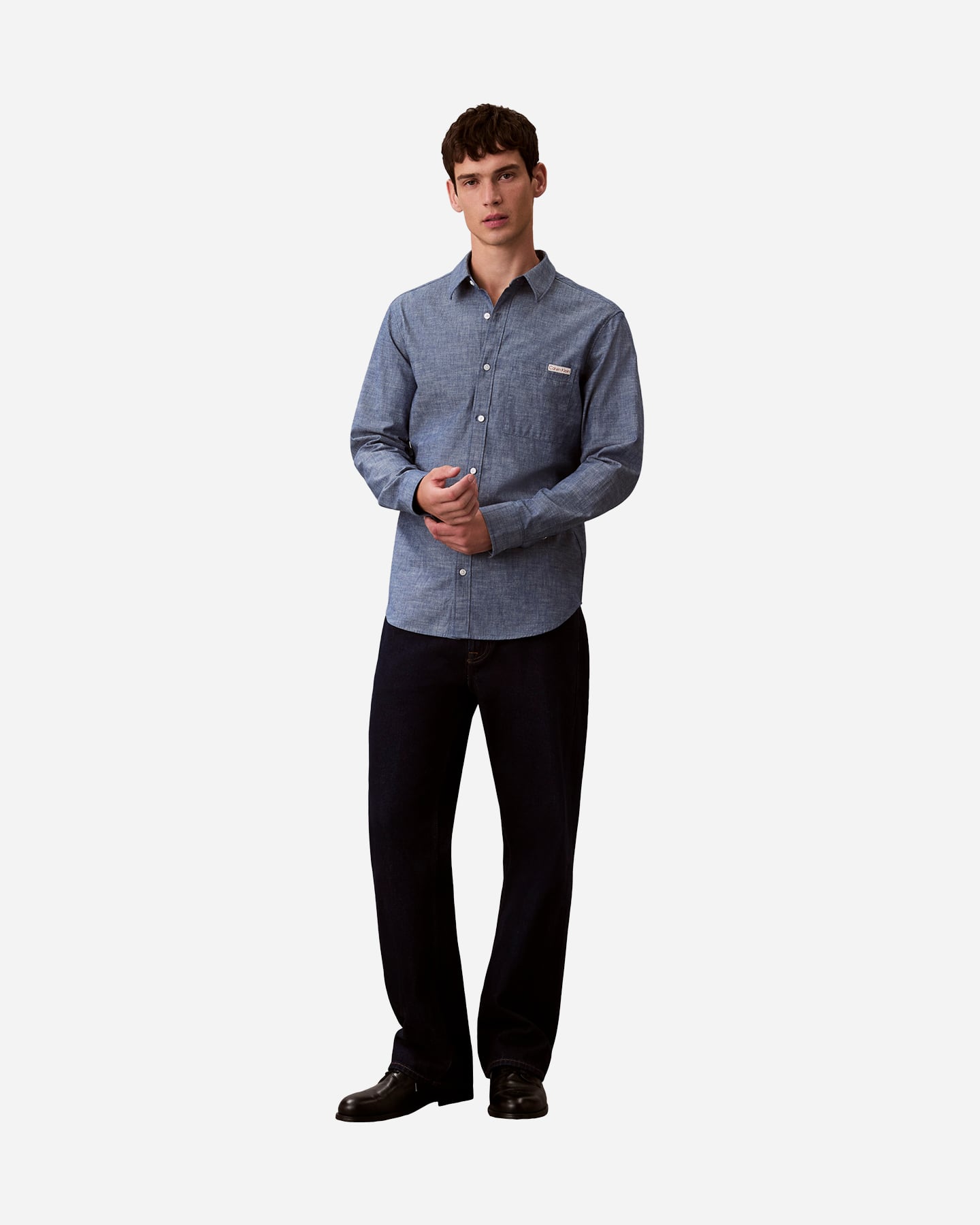 Camicia CALVIN KLEIN JEANS CHAMBRAY M - Azzurro - 4 | Cisalfa Sport