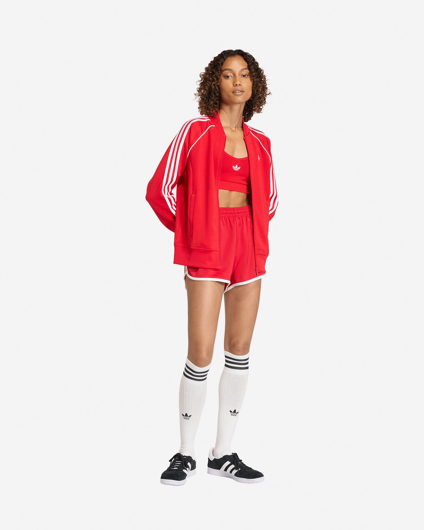 Pantaloncini ADIDAS 3STRIPES W - Rosso - 3 | Cisalfa Sport